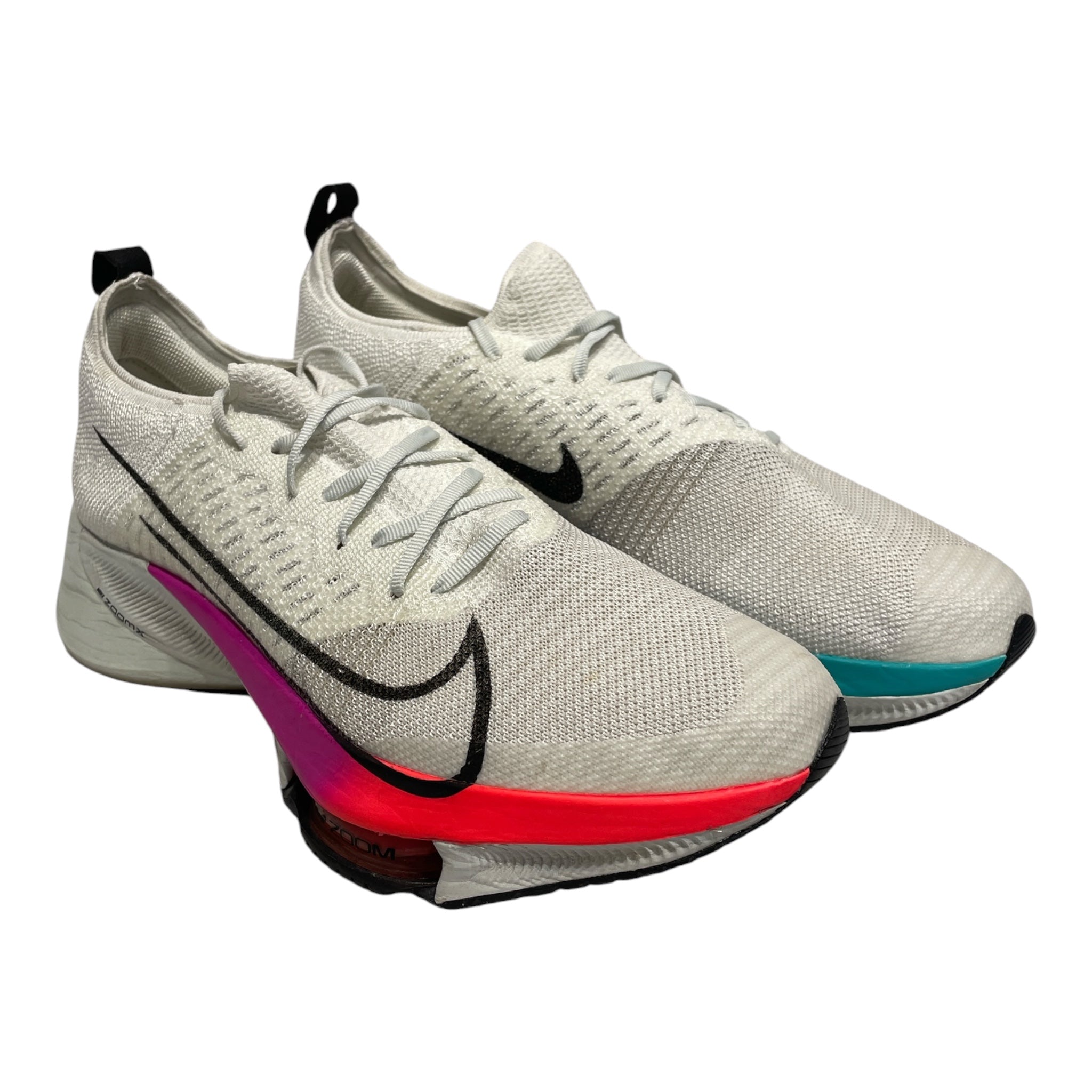 NIKE/Low-Sneakers/US 12/Nylon/WHT/FLYKNIT WHITE HYPER VIOLET view 1