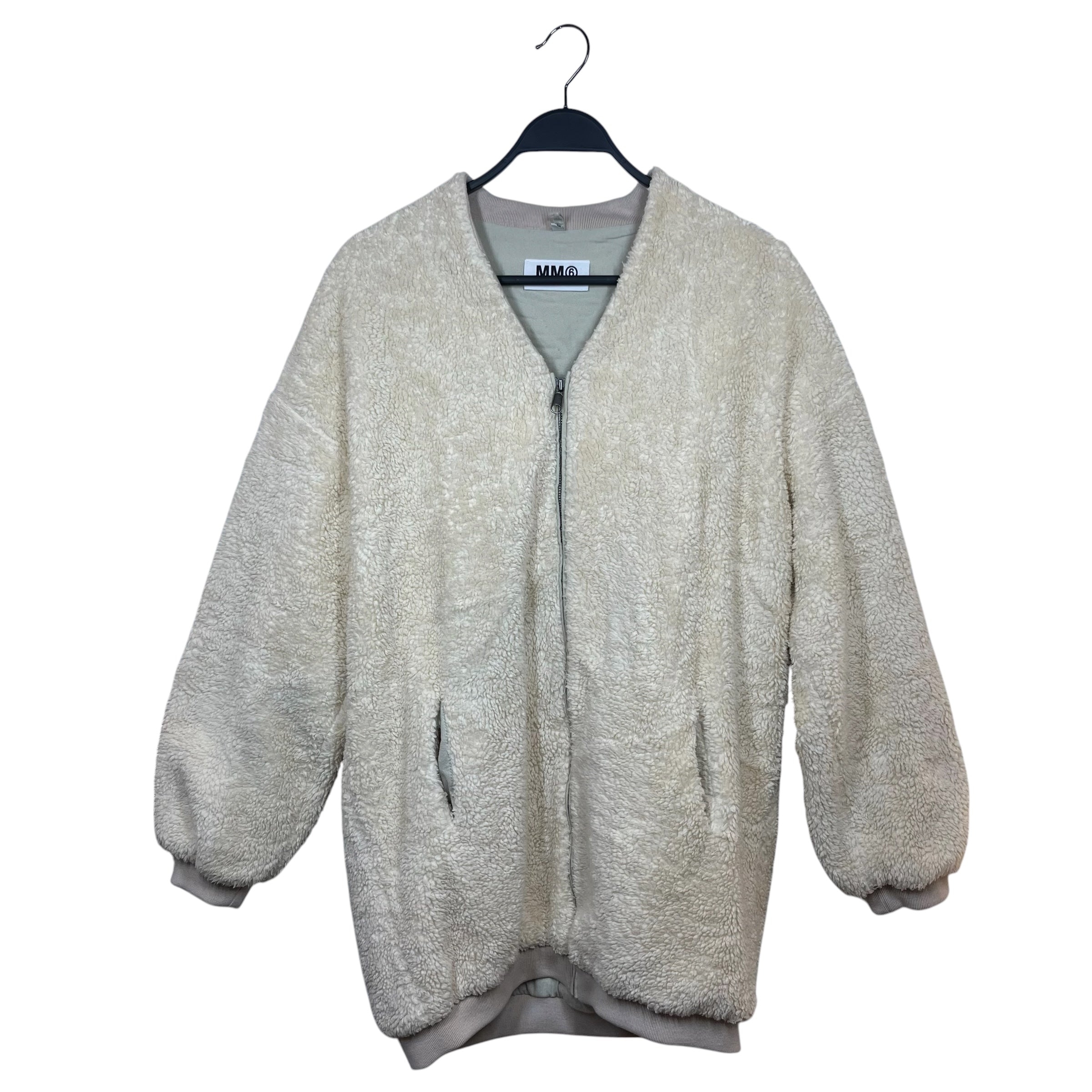MM6/Fleece Jkt/L/Cotton/CRM/LONG FLEECE JKT view 1