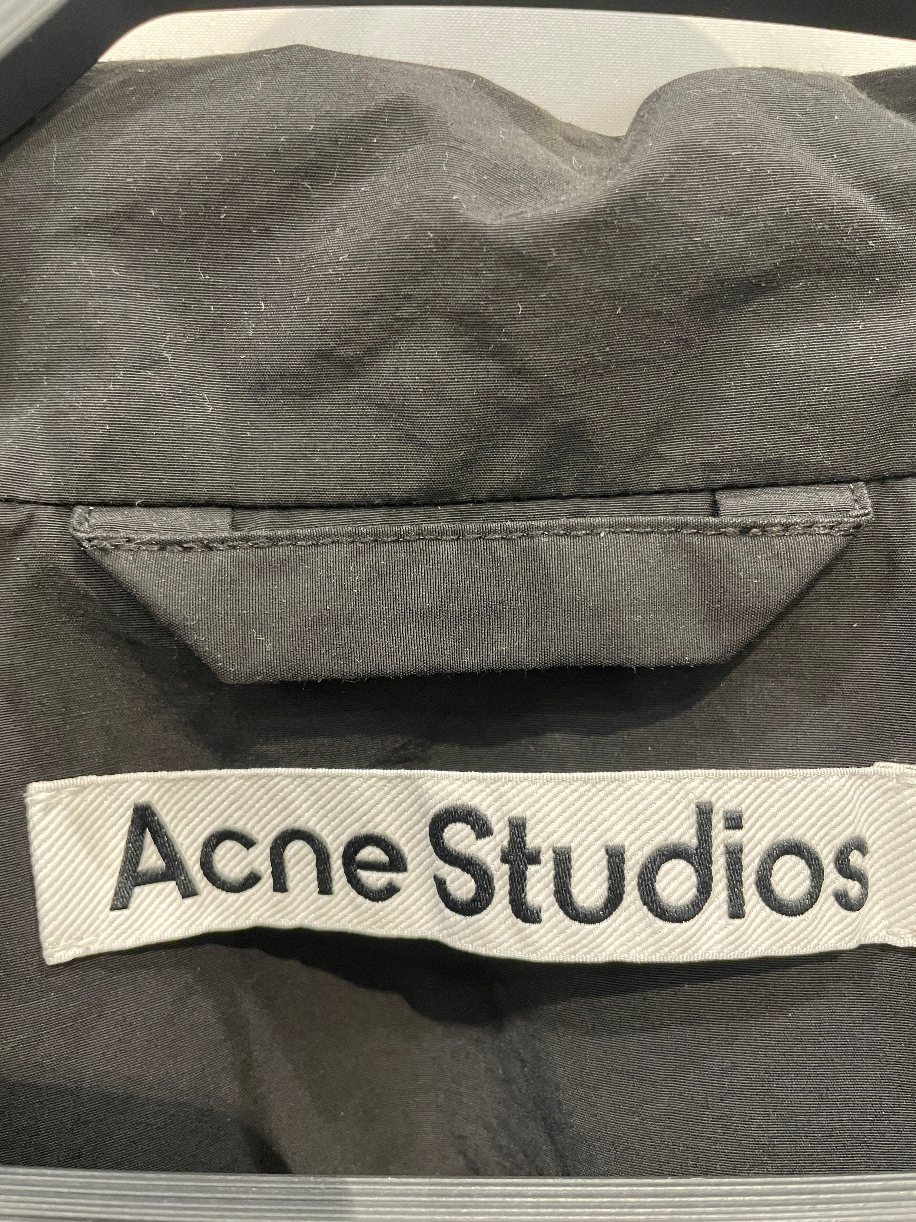 Acne Studios/Windbreaker/46/Cotton/BLK/BLK BACK EMB LOGO view 3
