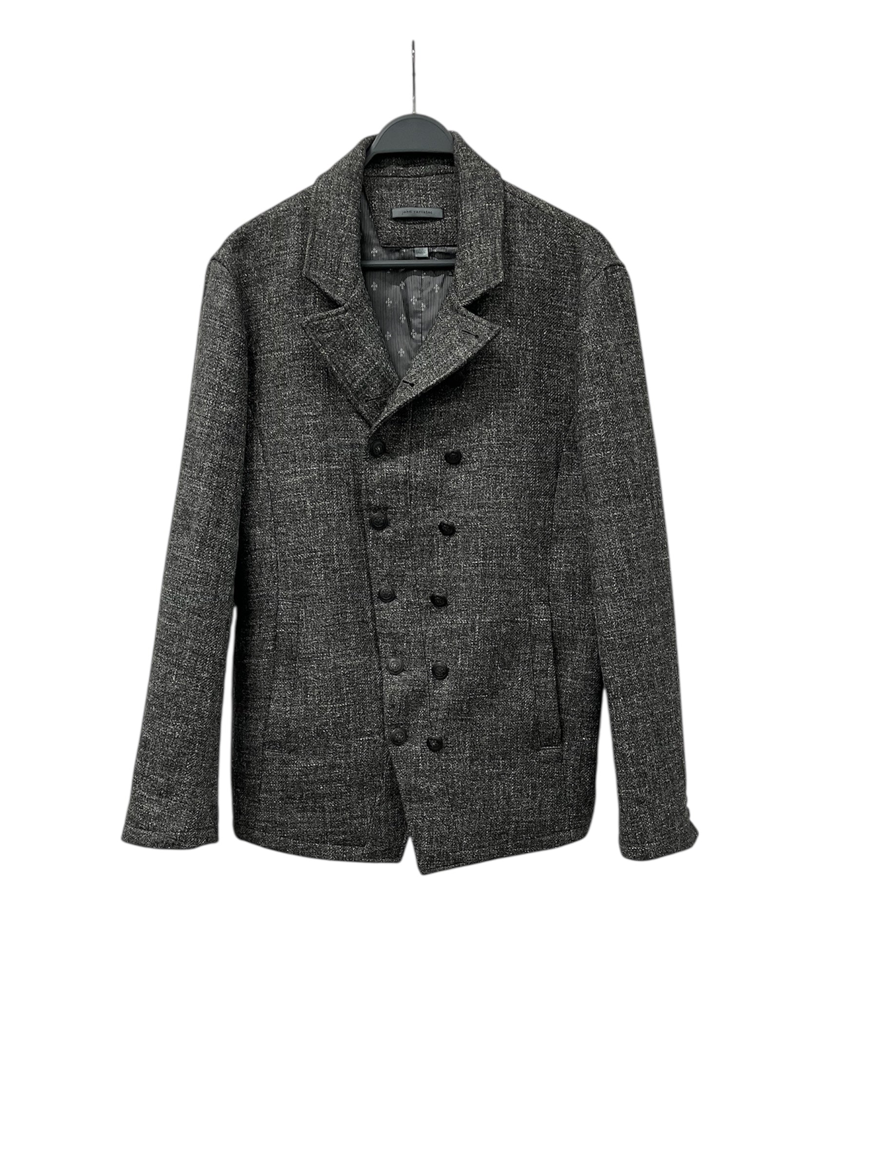 john varvatos/Coat/52/Wool/GRY/Single Breasted/UPSON JACKET DUAL BUTTONS view 1