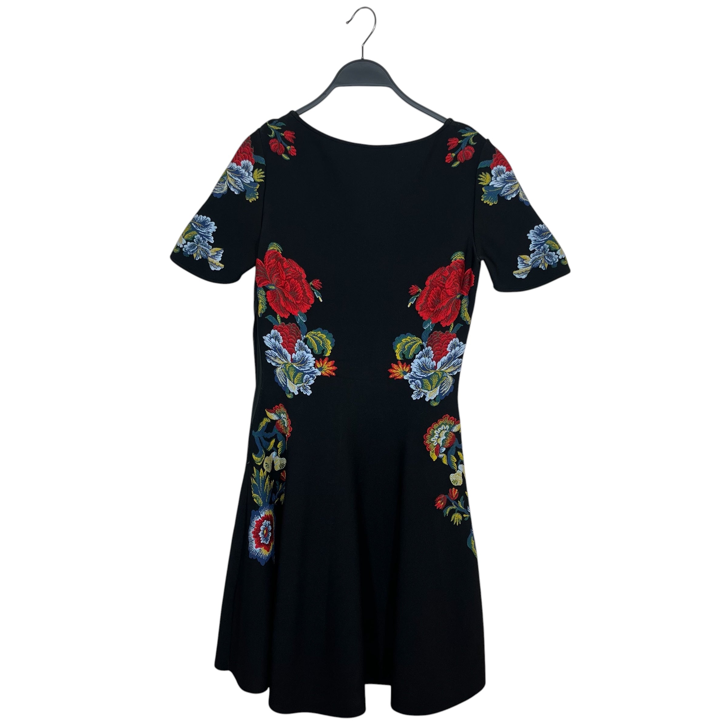 Alexander McQueen/SS Dress/L/Floral Pattern/Silk/BLK/Floral Jacquard Knit view 2