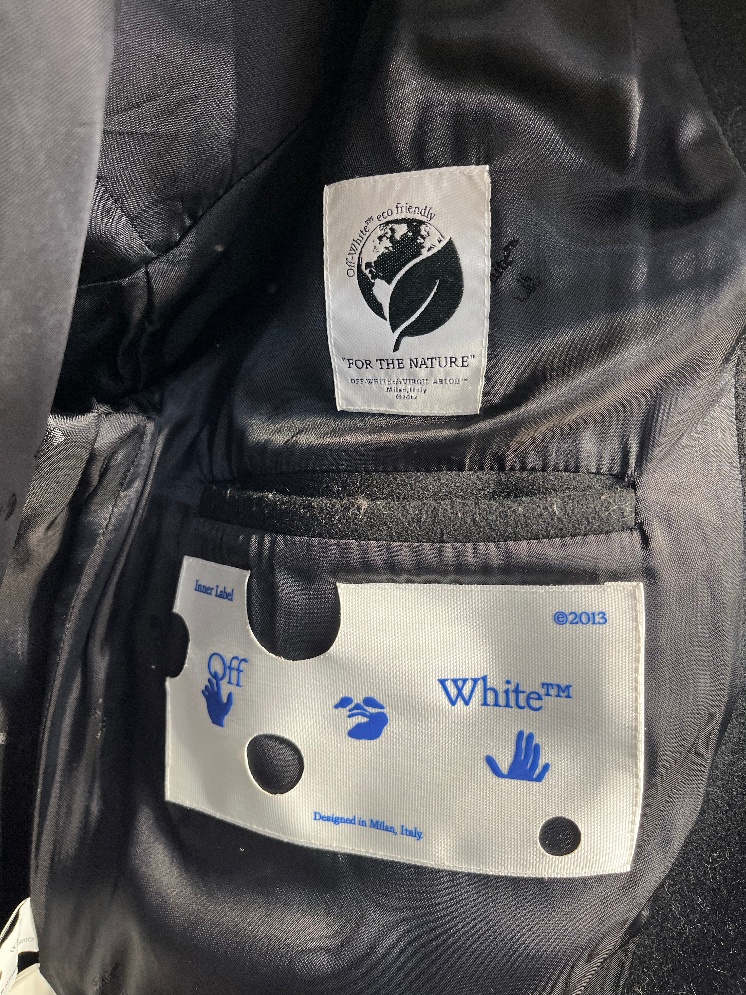 OFF-WHITE/Jacket/L/Wool/BLK/Graphic/ view 4