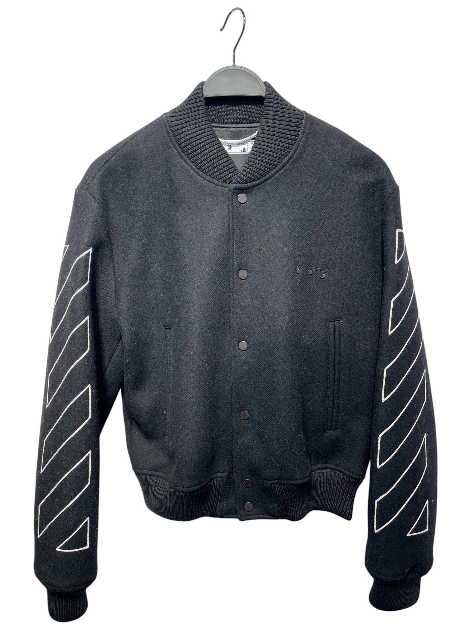 OFF-WHITE/Jacket/L/Wool/BLK/Graphic/ view 1