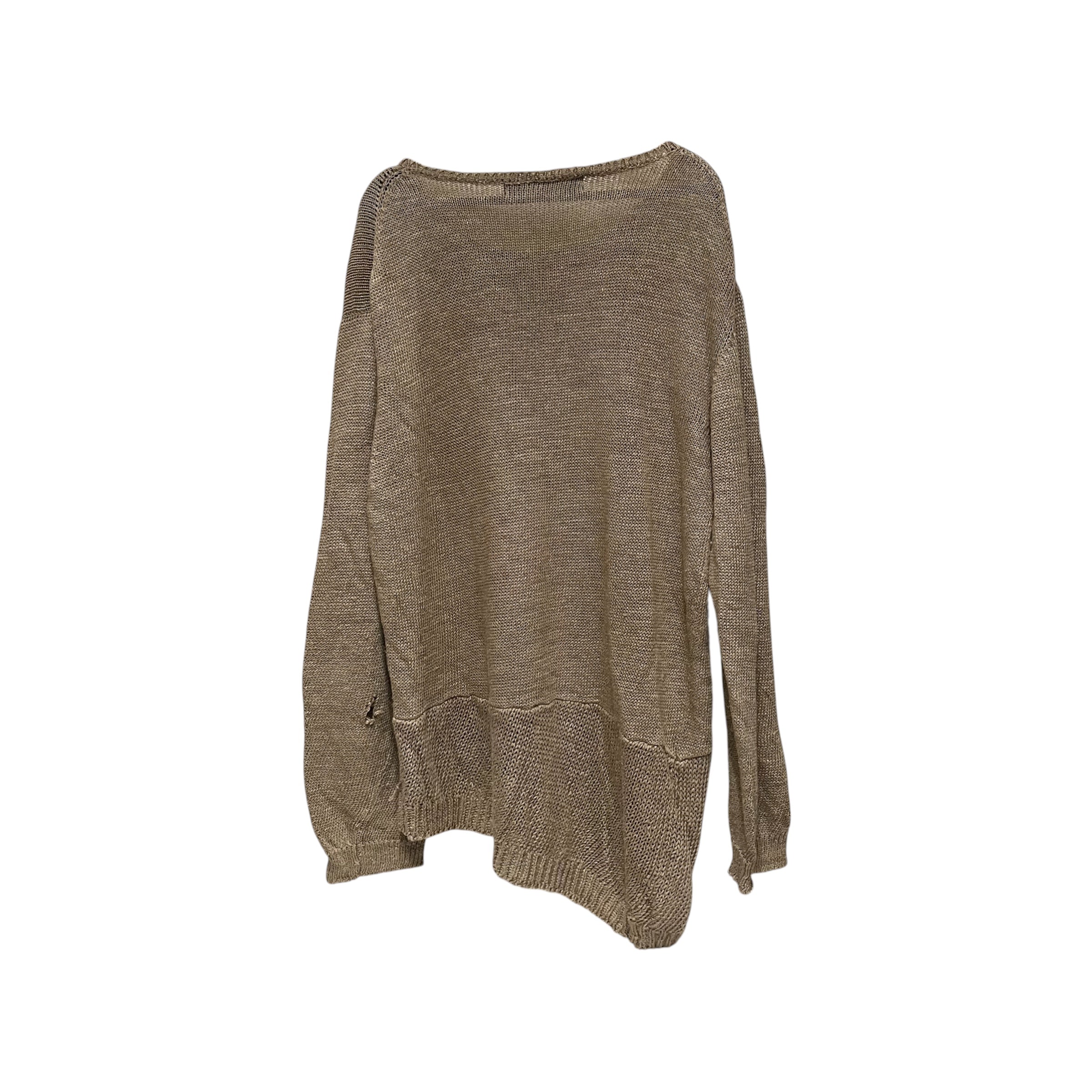 COMME des GARCONS HOMME PLUS/Sweater/L/Linen/BEG/Pullover/HOMME PLUS ASYMMECTRIC SWTR view 2