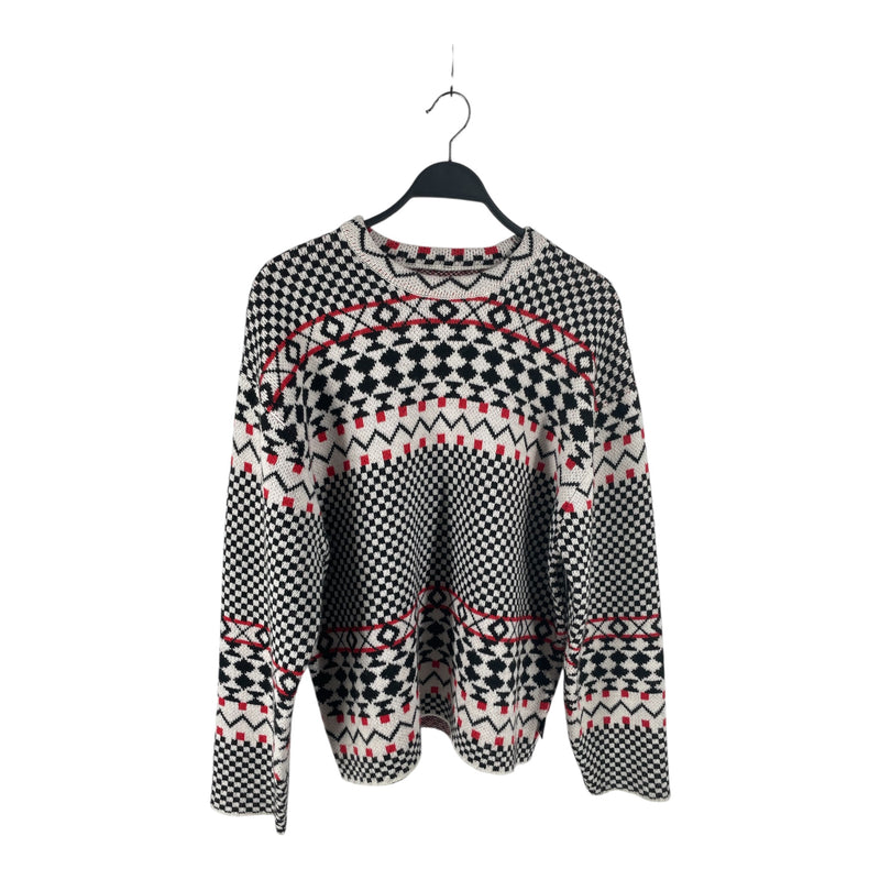 STUSSY/NOMA t.d./Sweater/M/All Over Print/Cotton/WHT/knit