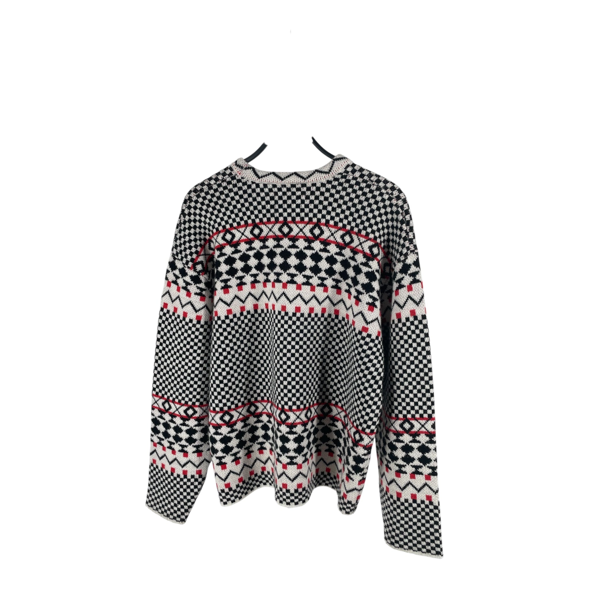 STUSSY/NOMA t.d./Sweater/M/All Over Print/Cotton/WHT/knit view 2