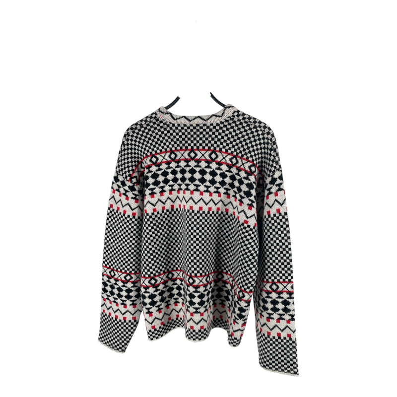 STUSSY/NOMA t.d./Sweater/M/All Over Print/Cotton/WHT/knit