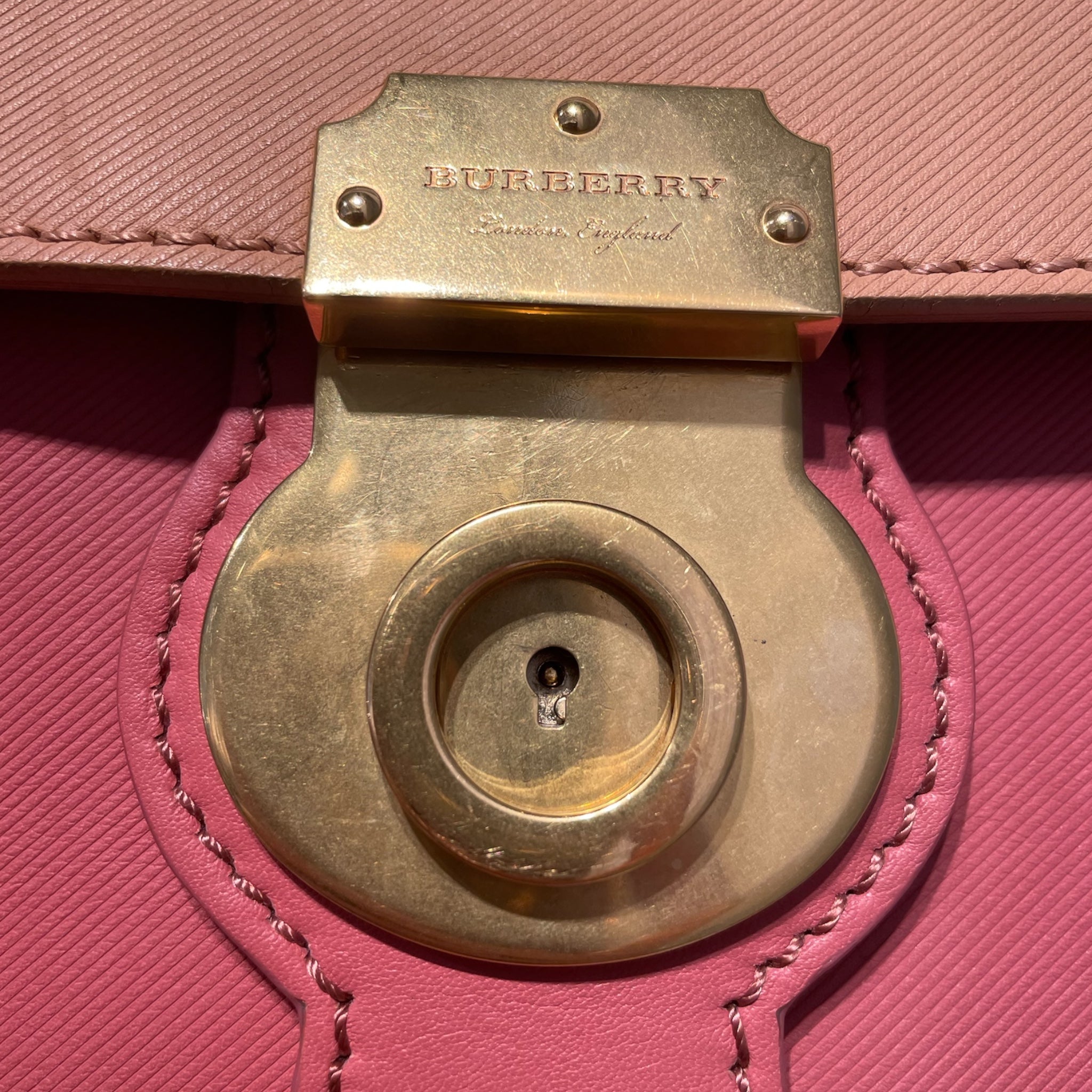 BURBERRY/Cross Body Bag/Leather/RED/DK88 view 4
