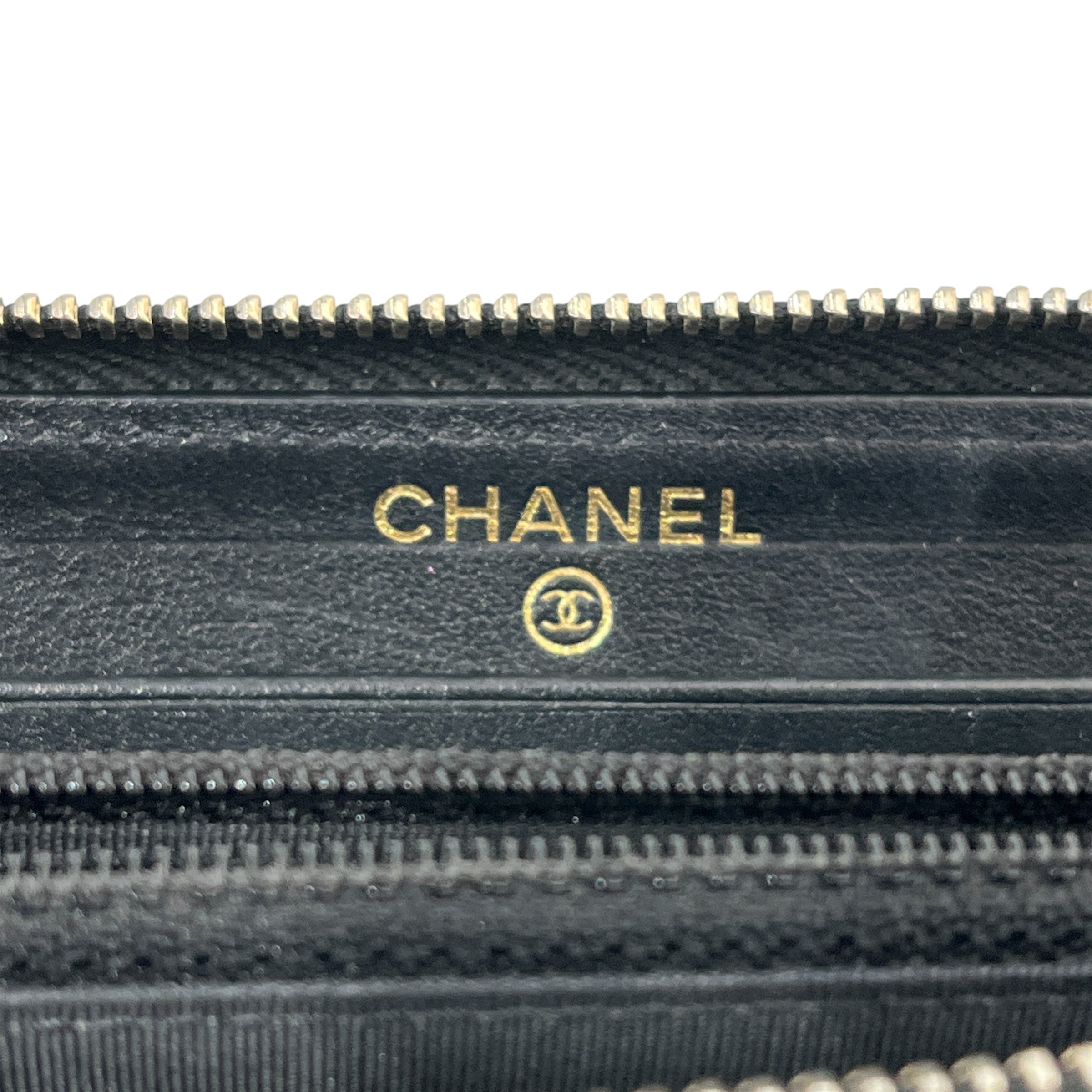 CHANEL/Wallet/Leather/BLK/QUILTED CAVIAR FILIGREE ZIP view 5