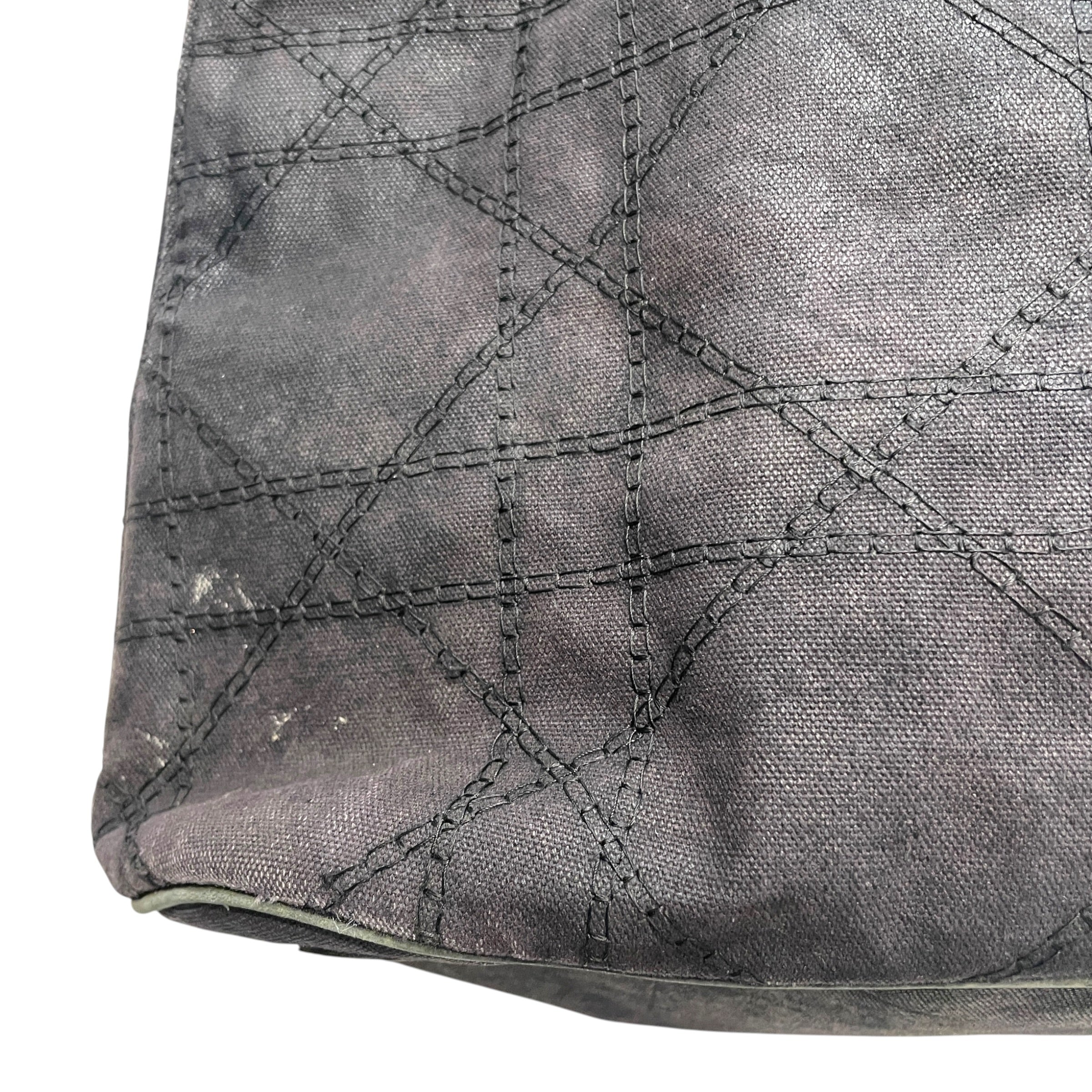 Christian Dior/Tote Bag/Cotton/BLK/Quilted Cloth Tote view 3