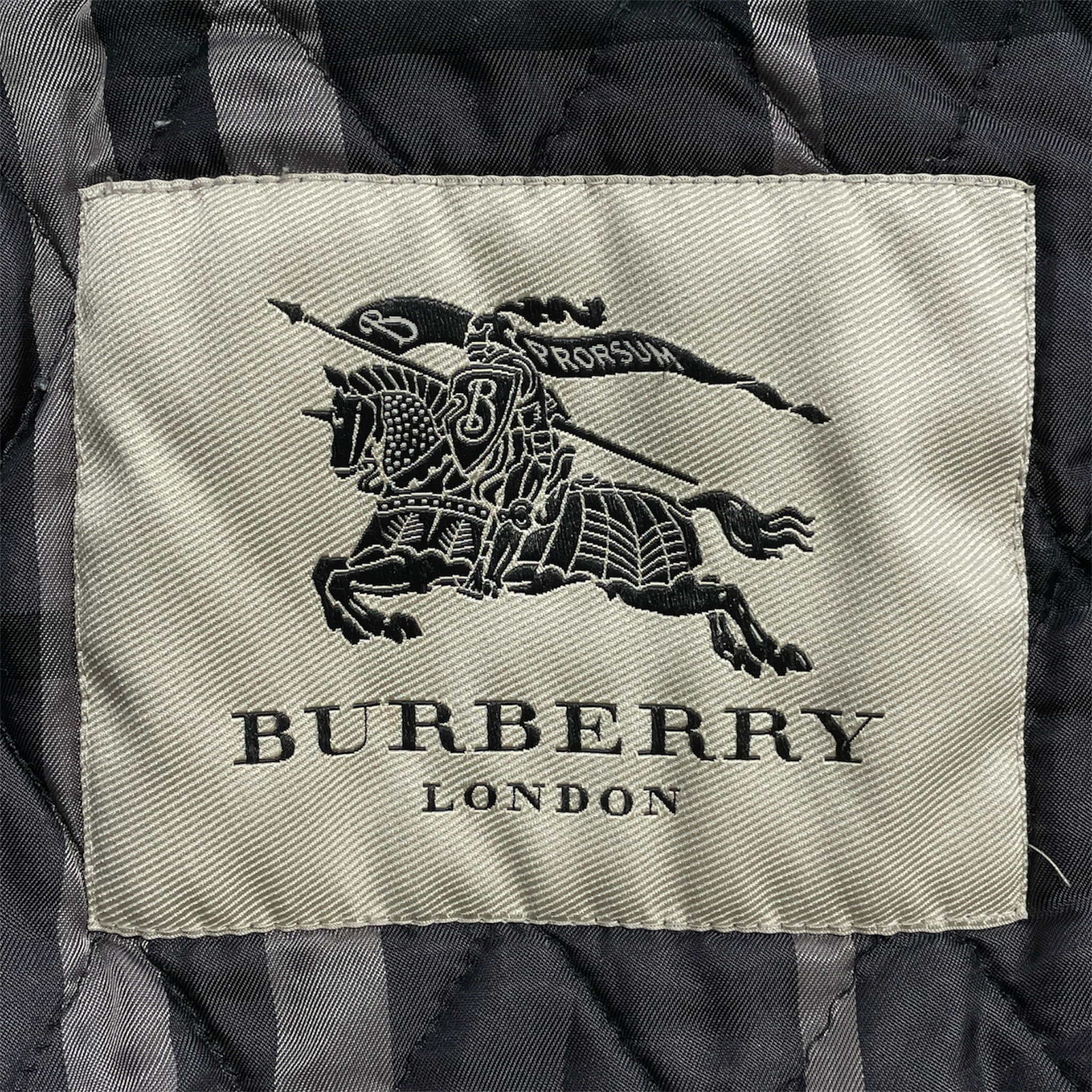 BURBERRY LONDON/Quilted Jkt/M/Nylon/BLK/Single Breasted/BLAZER W SUEDE ELBOWS view 3