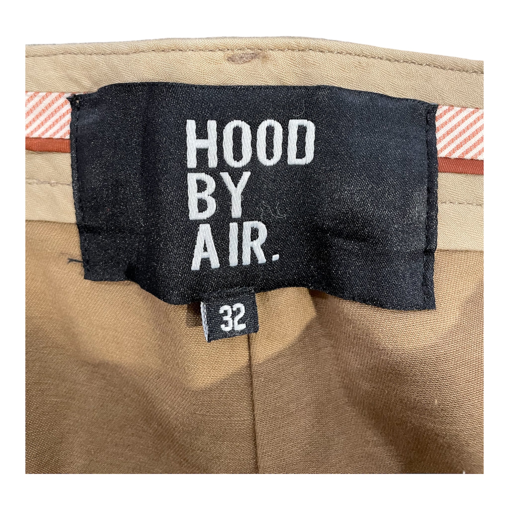 HOOD BY AIR./Straight Pants/32/Cotton/KHK/AW16 DISTRESSED DOUBLE LAYER view 3