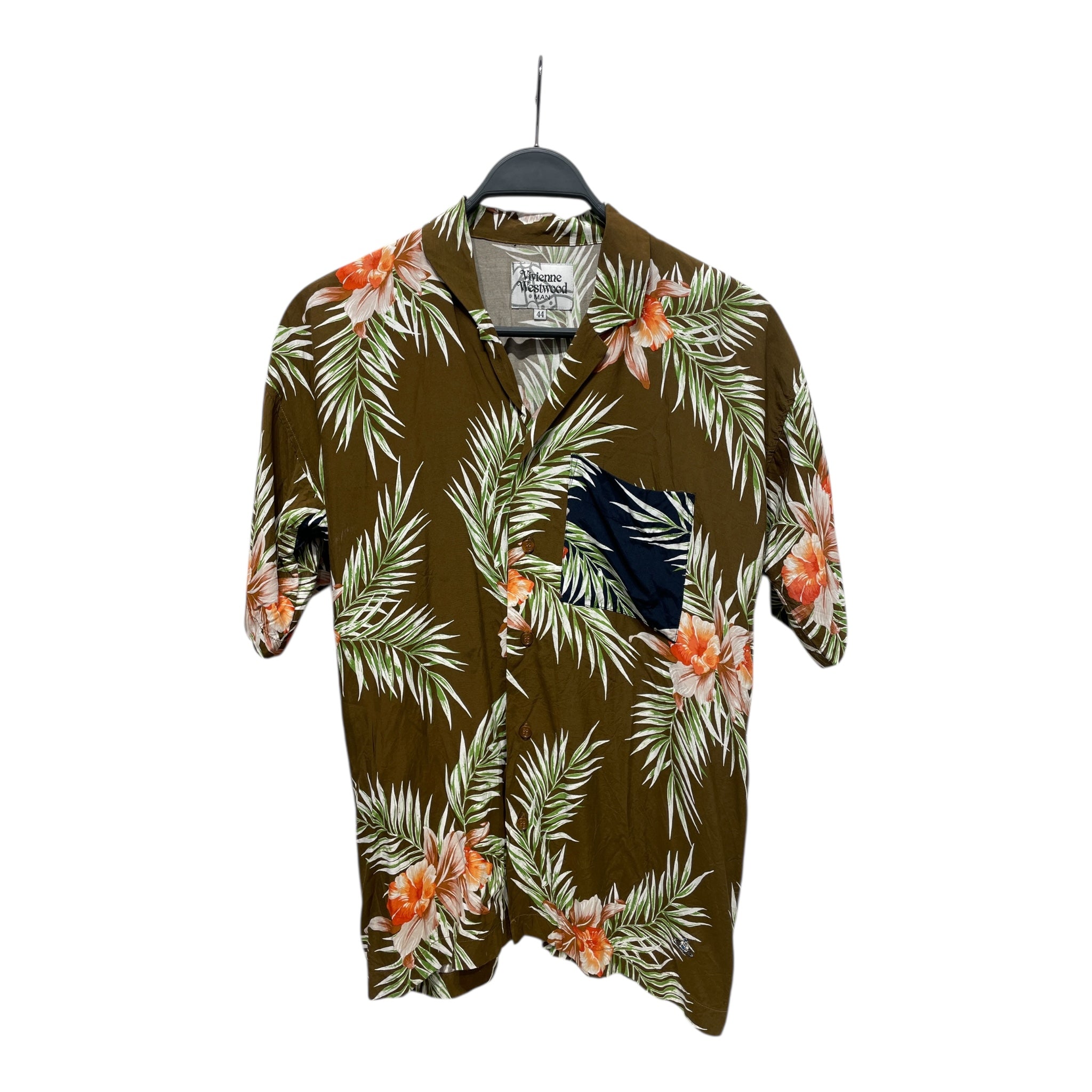 Vivienne Westwood MAN/Hawaiian Shirt/44/Brown/Rayon/Floral Pattern/VW-CR-87477 view 1