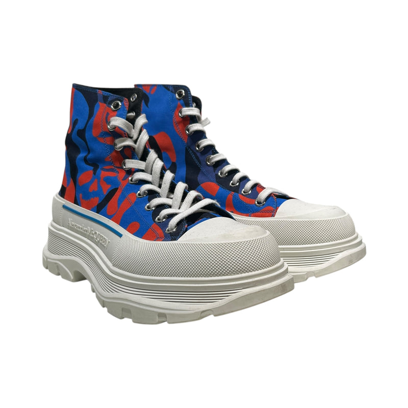 Alexander McQueen/Hi-Sneakers/EU 42.5/Camouflage/MLT/TREAD RED/BLUE CAMO