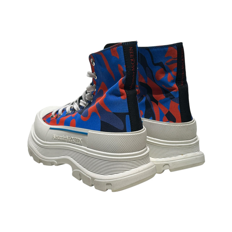 Alexander McQueen/Hi-Sneakers/EU 42.5/Camouflage/MLT/TREAD RED/BLUE CAMO