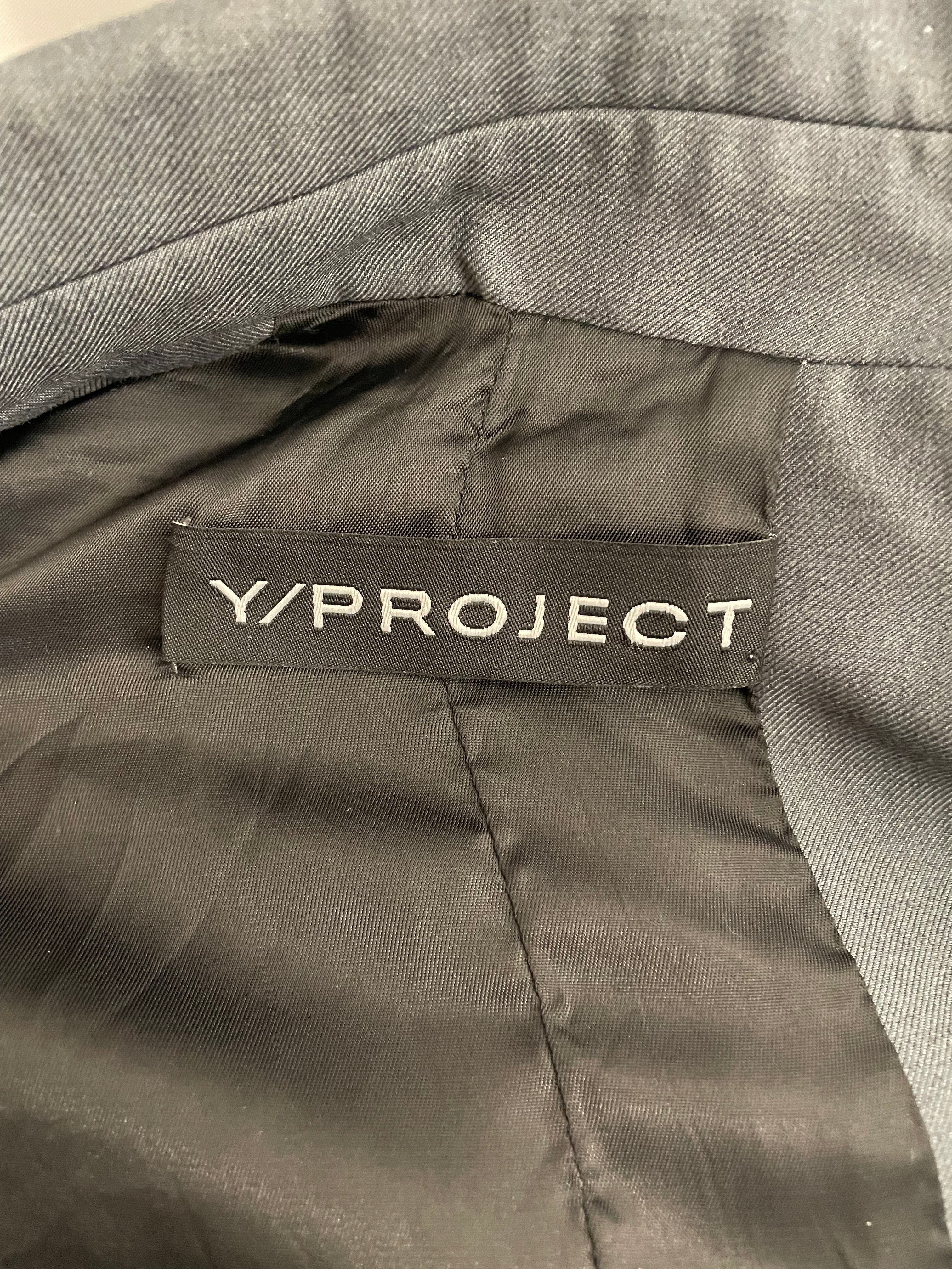 Y/PROJECT/Tailored Jkt/M/Cotton/GRY/BUTTON BACK BLAZER view 3