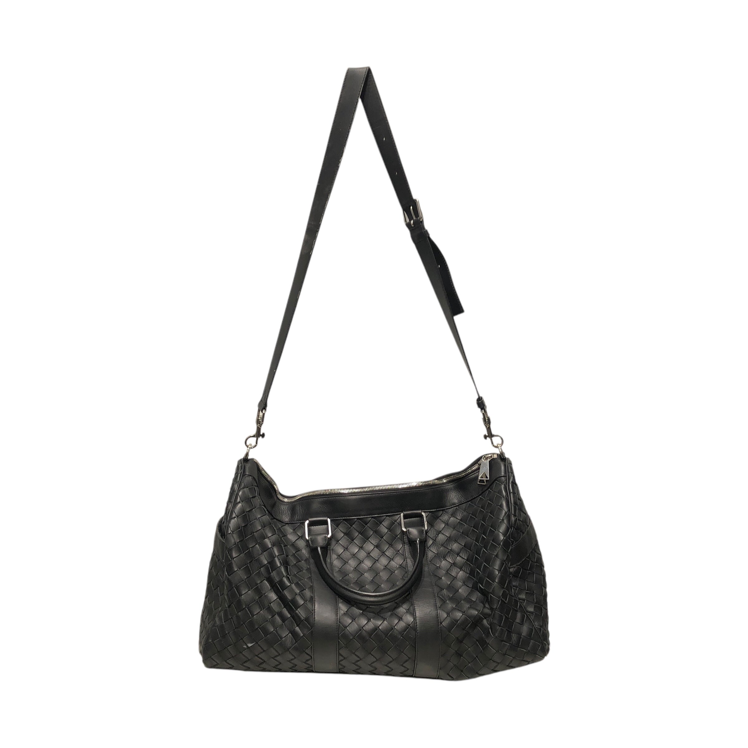 BOTTEGA VENETA/Bag/Plaid/Leather/BLK/MEDIUM INTRECCIATO BAG view 2