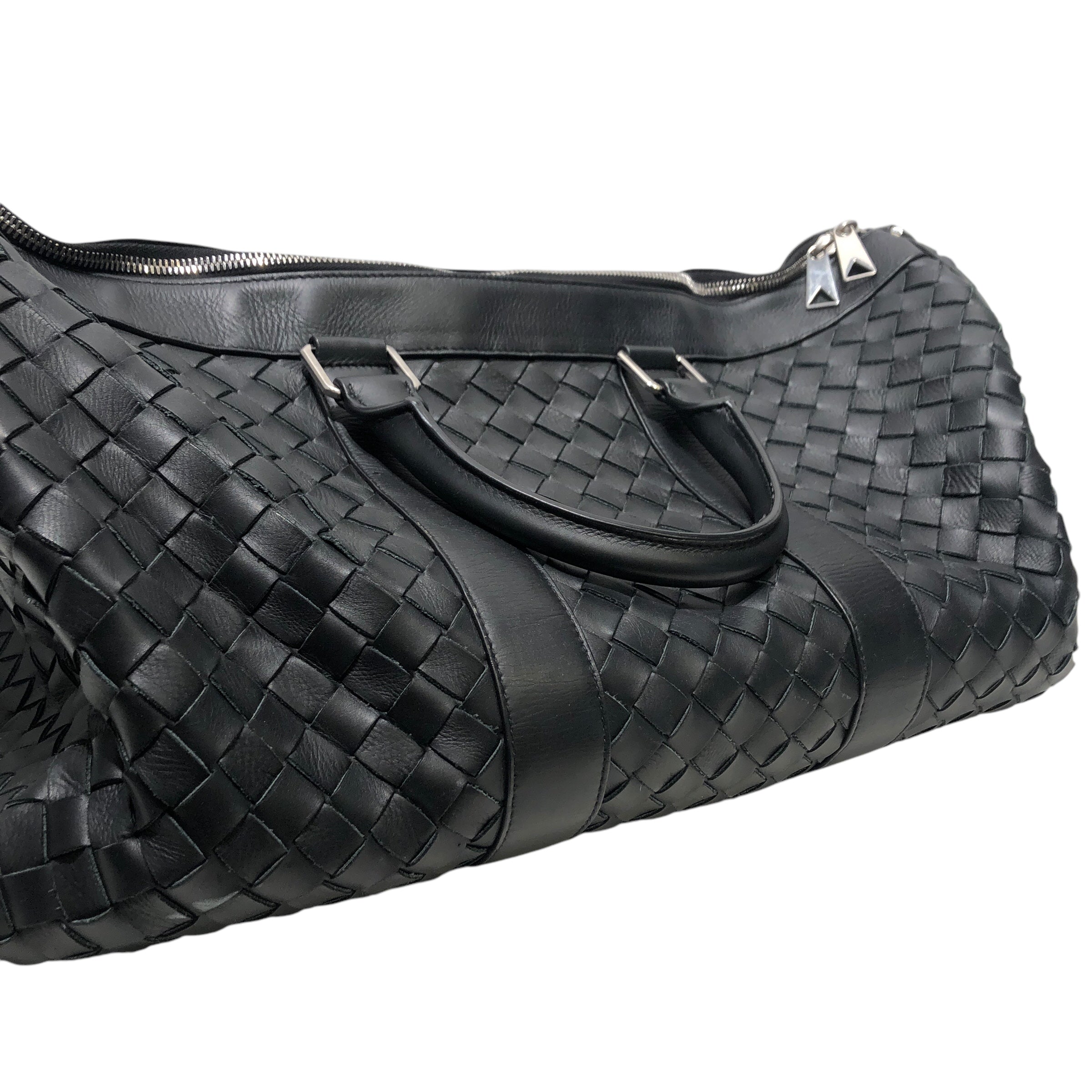 BOTTEGA VENETA/Bag/Plaid/Leather/BLK/MEDIUM INTRECCIATO BAG view 3