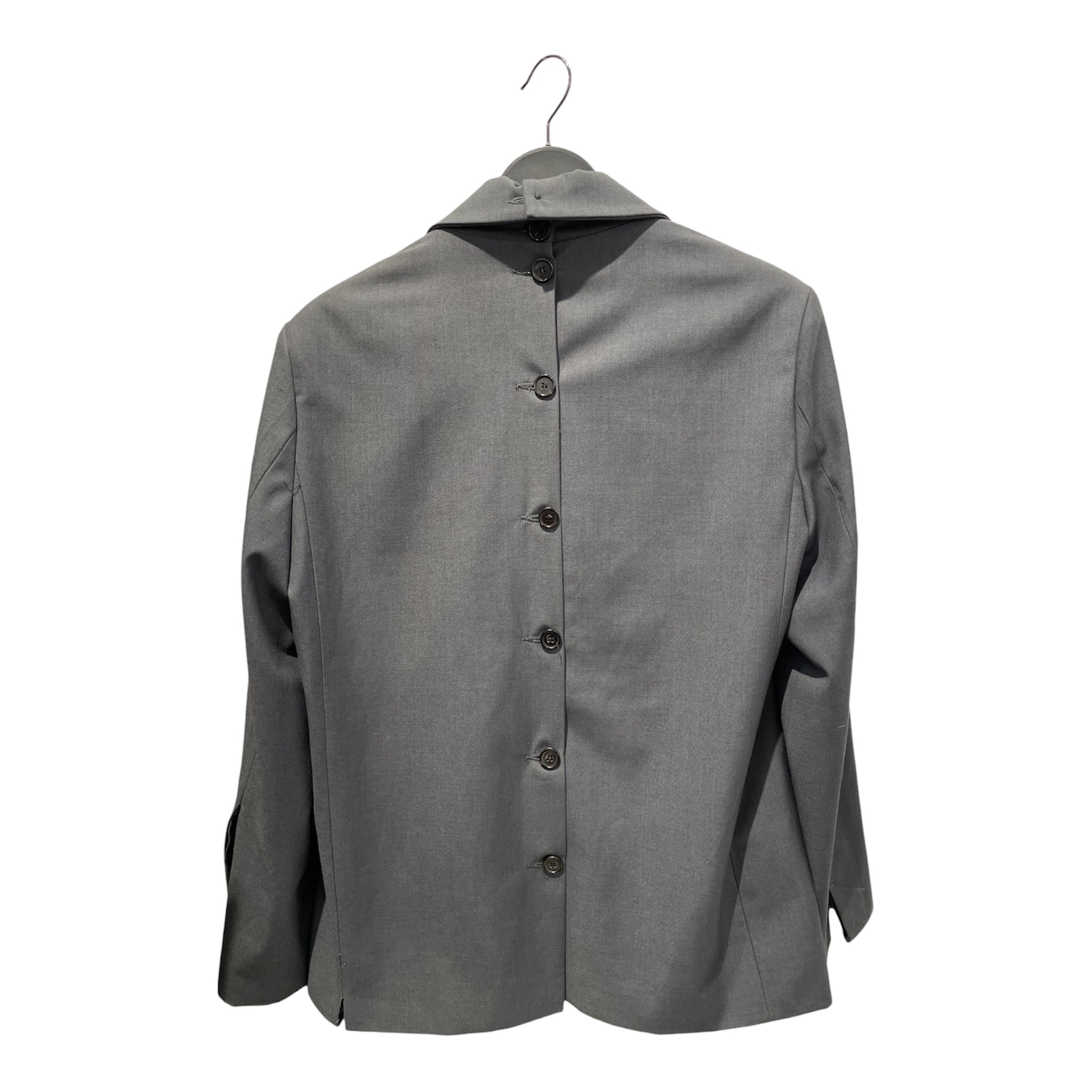 Y/PROJECT/Tailored Jkt/M/Cotton/GRY/BUTTON BACK BLAZER view 2