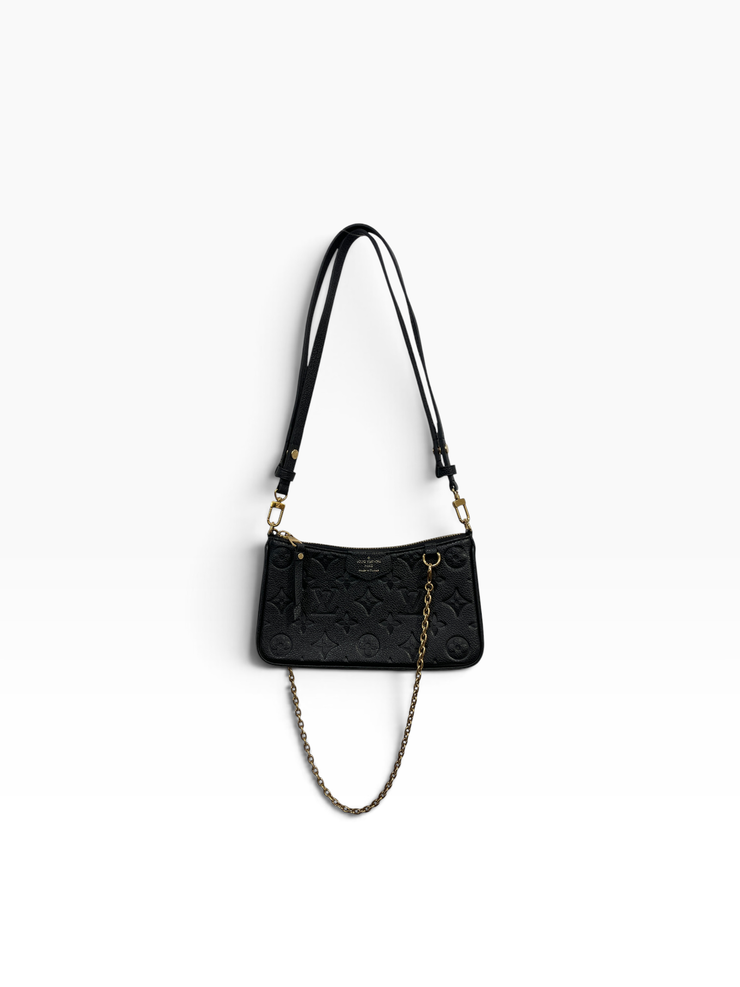 LOUIS VUITTON/Cross Body Bag/Monogram/Leather/BLK/lv easy pouch on chain x4hkmrb view 1
