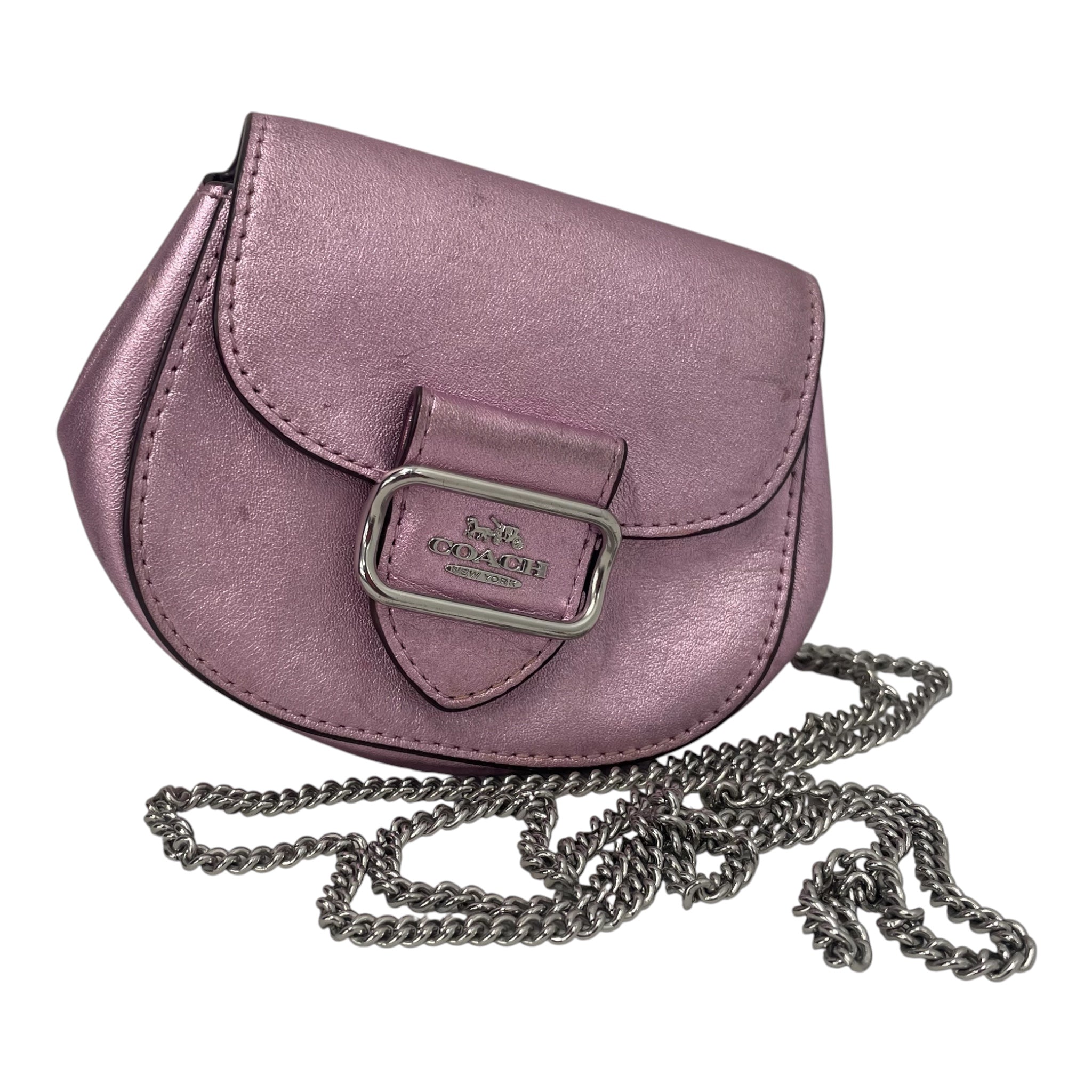 COACH/Cross Body Bag/Leather/PNK/BUBBLEGUMMETALLICXMINI view 2