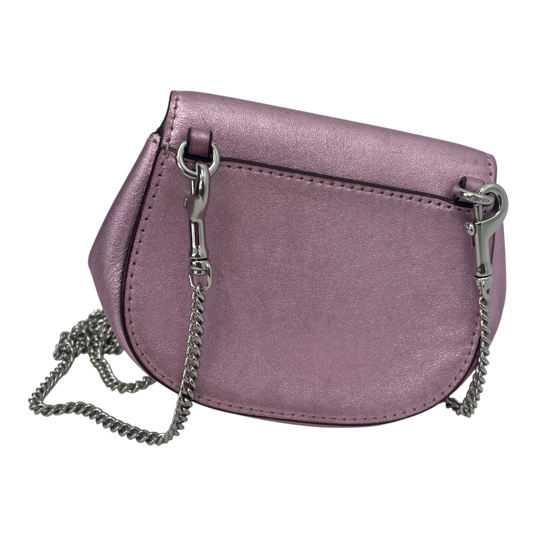 COACH/Cross Body Bag/Leather/PNK/BUBBLEGUMMETALLICXMINI view 3