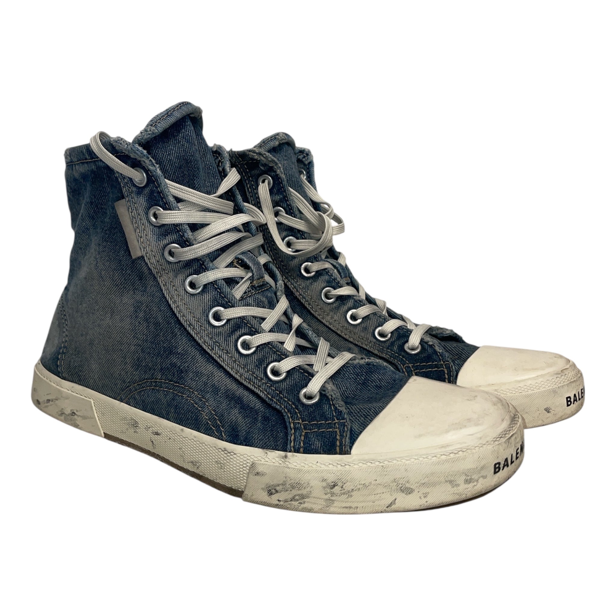 BALENCIAGA/Hi-Sneakers/US 13/Denim/BLU/Paris 90's Denim High view 1