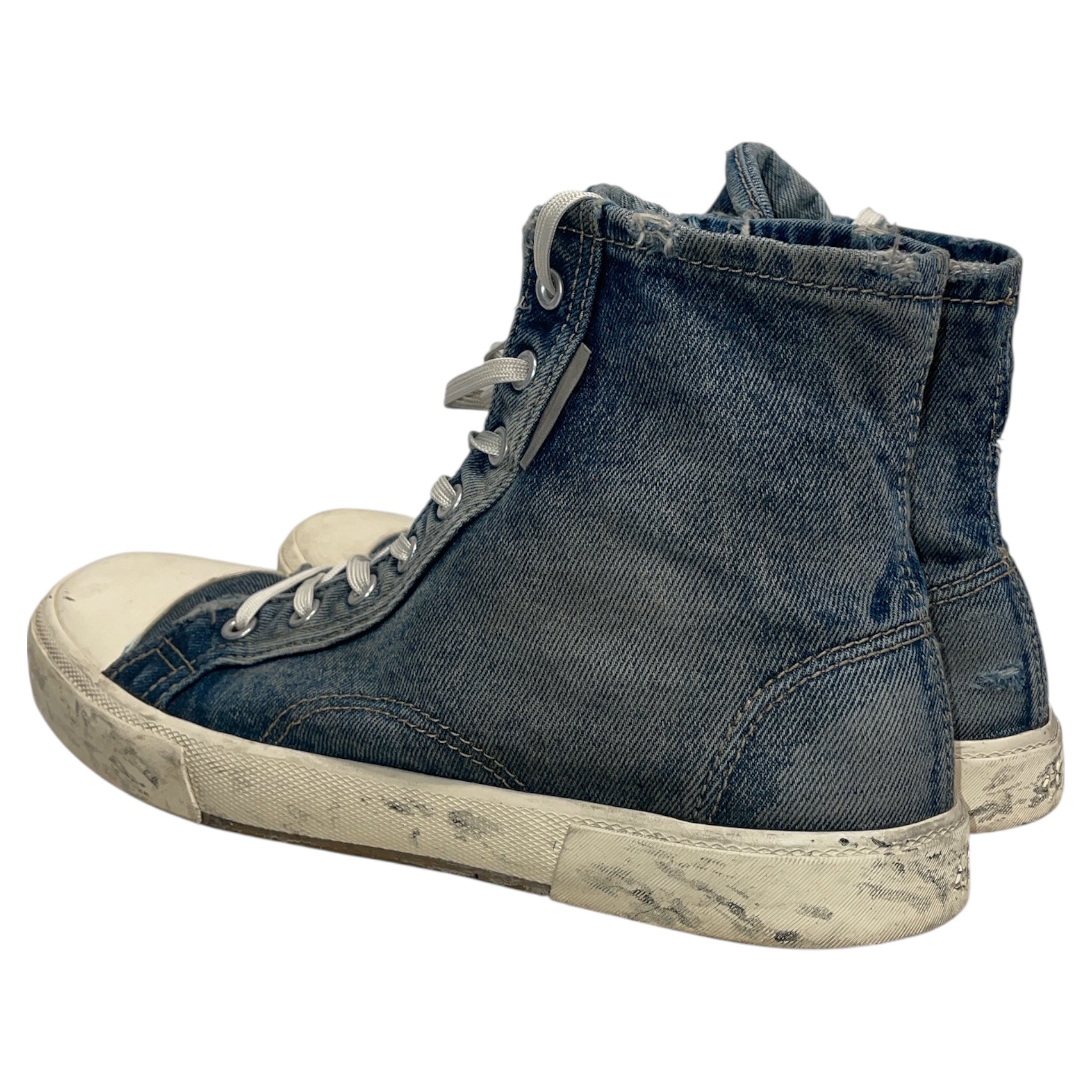 BALENCIAGA/Hi-Sneakers/US 13/Denim/BLU/Paris 90's Denim High view 2
