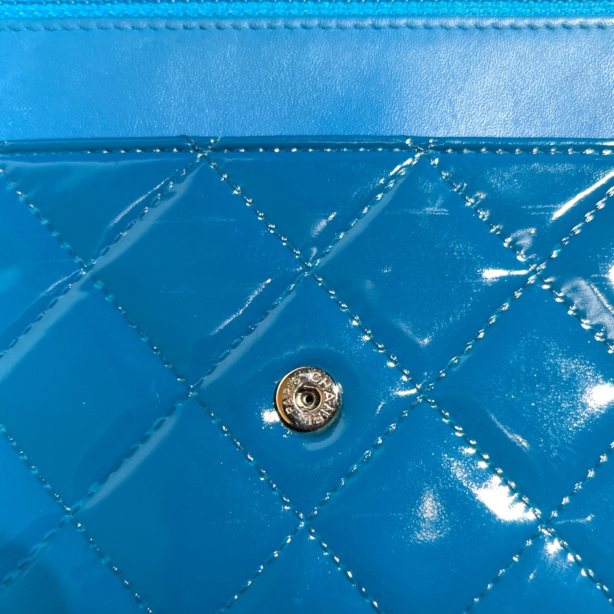 CHANEL/Cross Body Bag/BLU/QUILTED WALLET ON CHAIN view 11