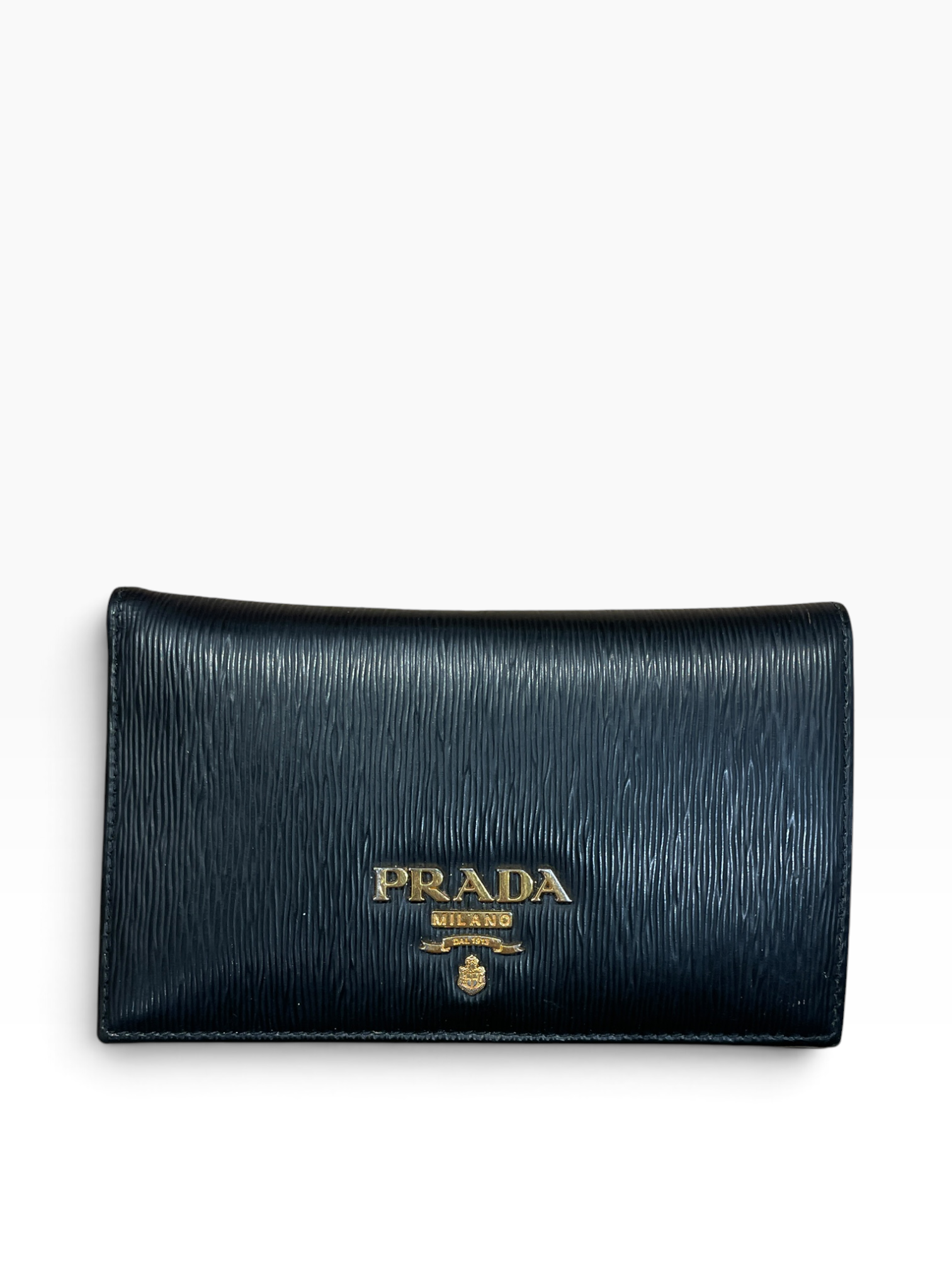 PRADA/Bifold Wallet/Leather/BLK/L's/saffiano k8jq3b4 view 1