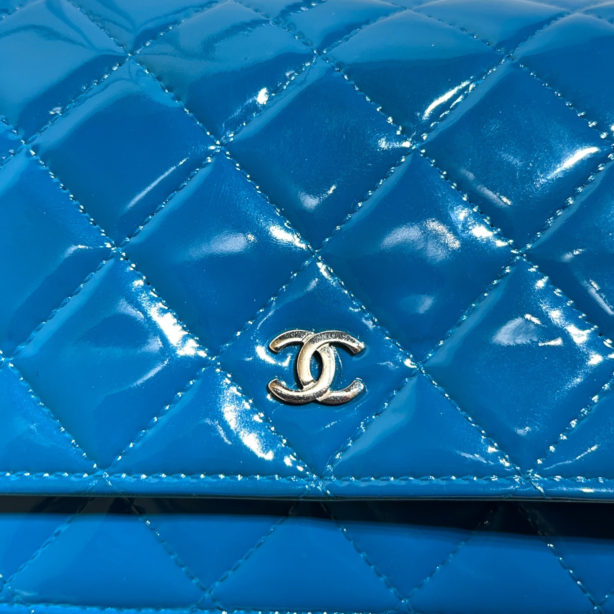 CHANEL/Cross Body Bag/BLU/QUILTED WALLET ON CHAIN view 12