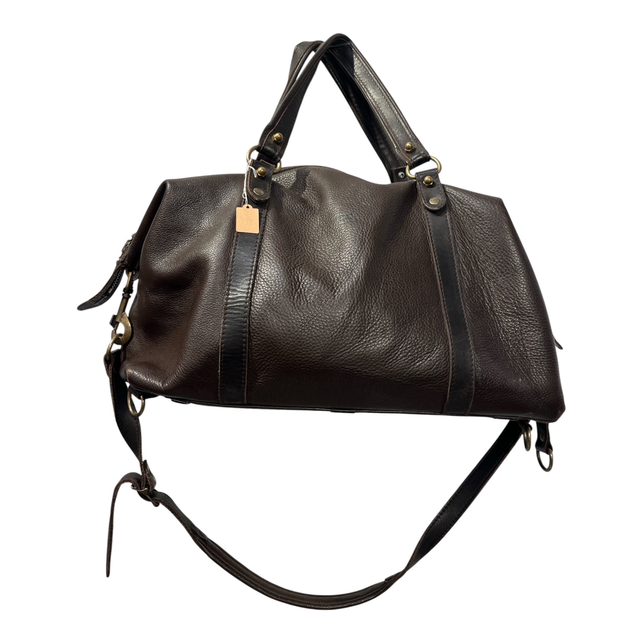 RODD&GUNN/Bag/Leather/BRW/DUFFLE BAG, PLAID INTERIOR view 1