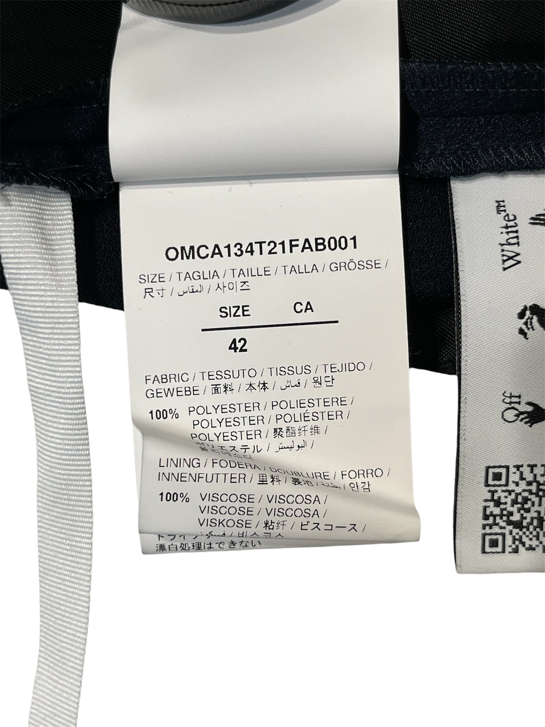 OFF-WHITE/Slacks/42/Polyester/NVY/All Over Print/"STAFF" view 8