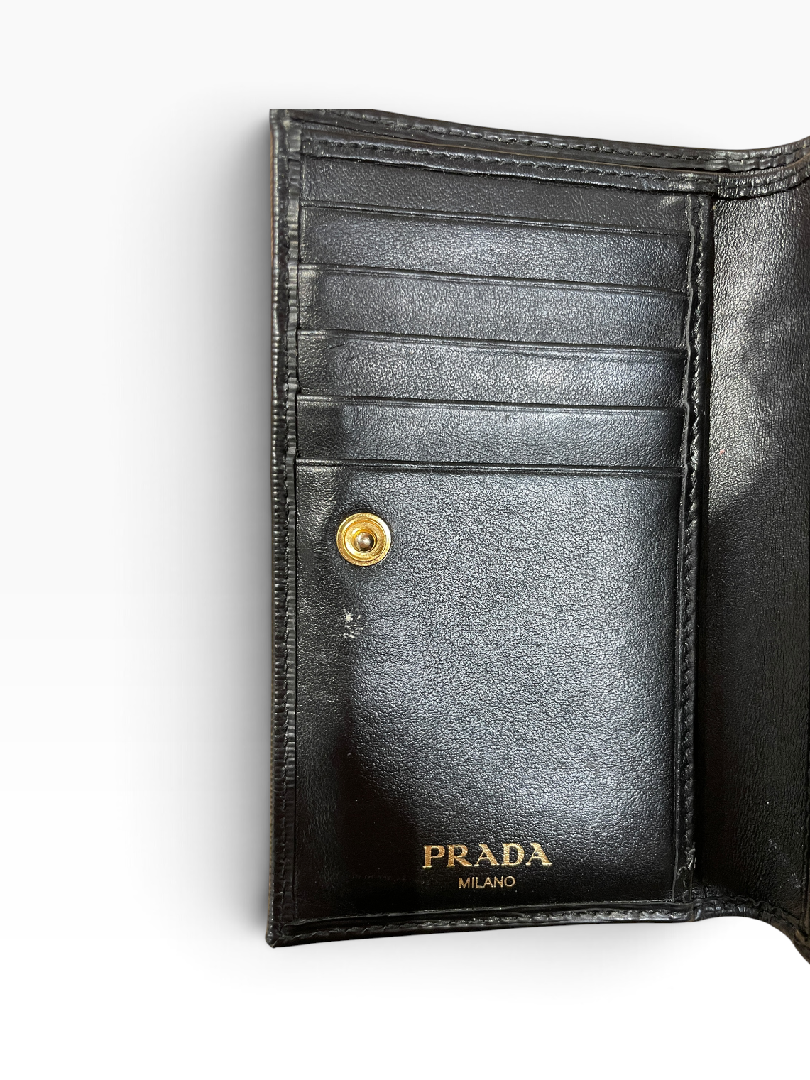 PRADA/Bifold Wallet/Leather/BLK/L's/saffiano k8jq3b4 view 3