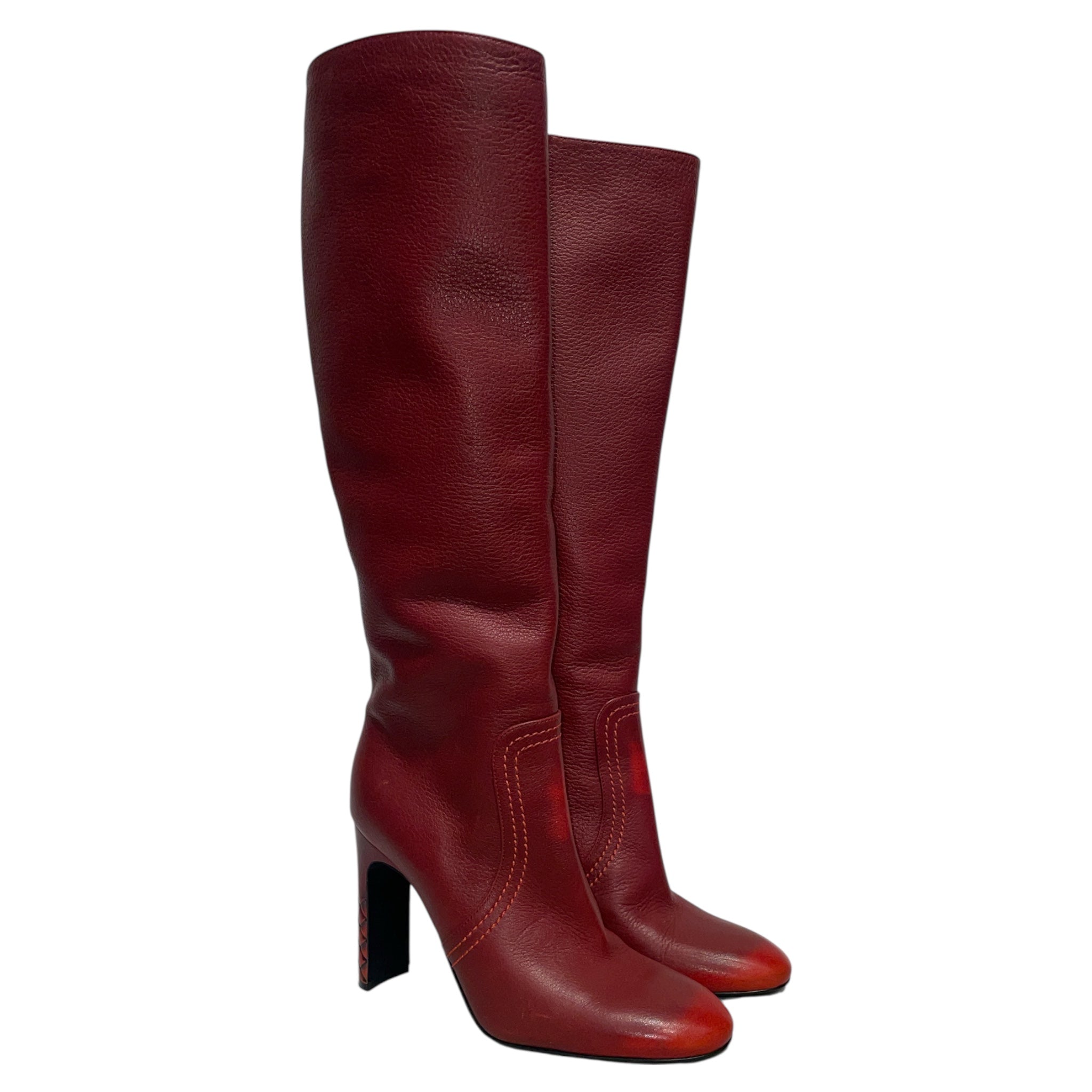 BOTTEGA VENETA/Boots/EU 38/Leather/BRD/Skyatos Calf Heels view 1