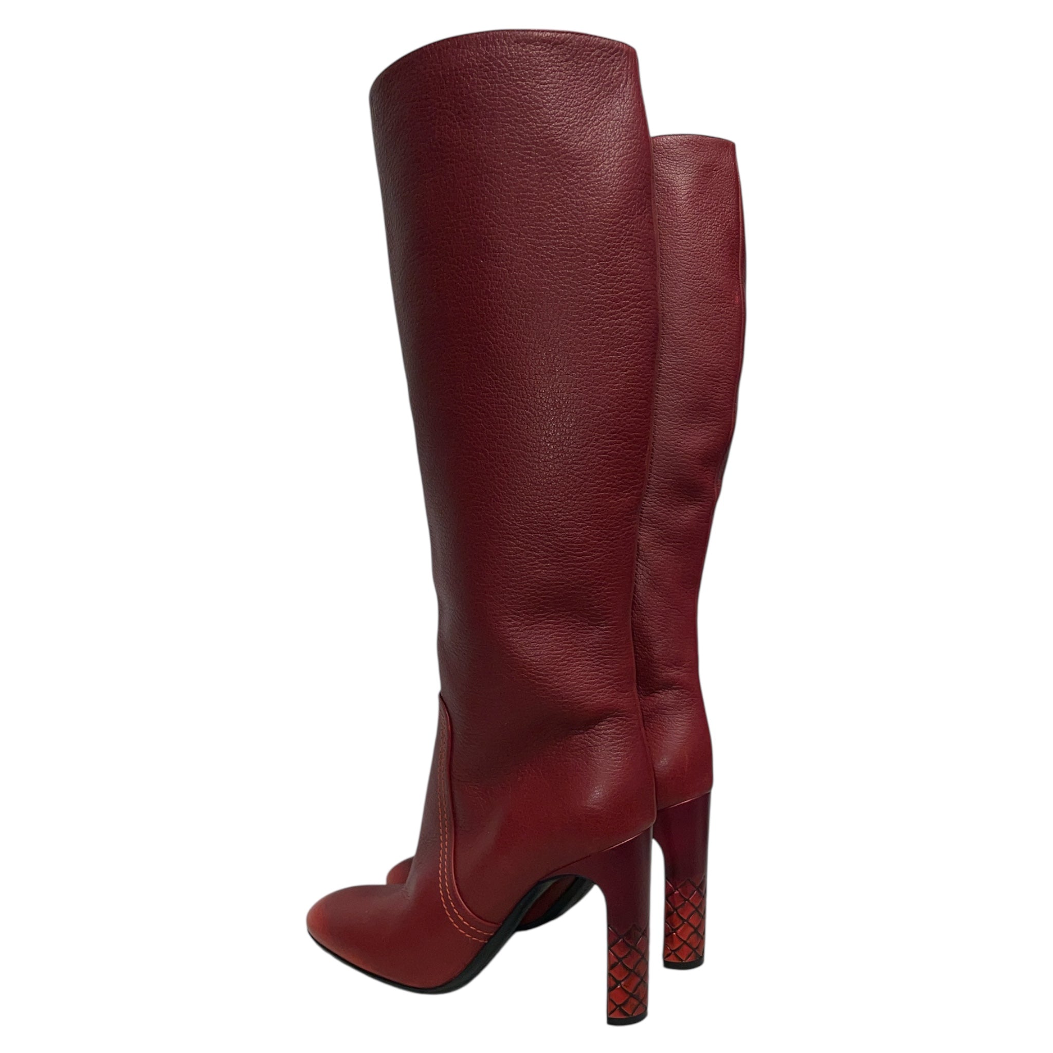 BOTTEGA VENETA/Boots/EU 38/Leather/BRD/Skyatos Calf Heels view 2