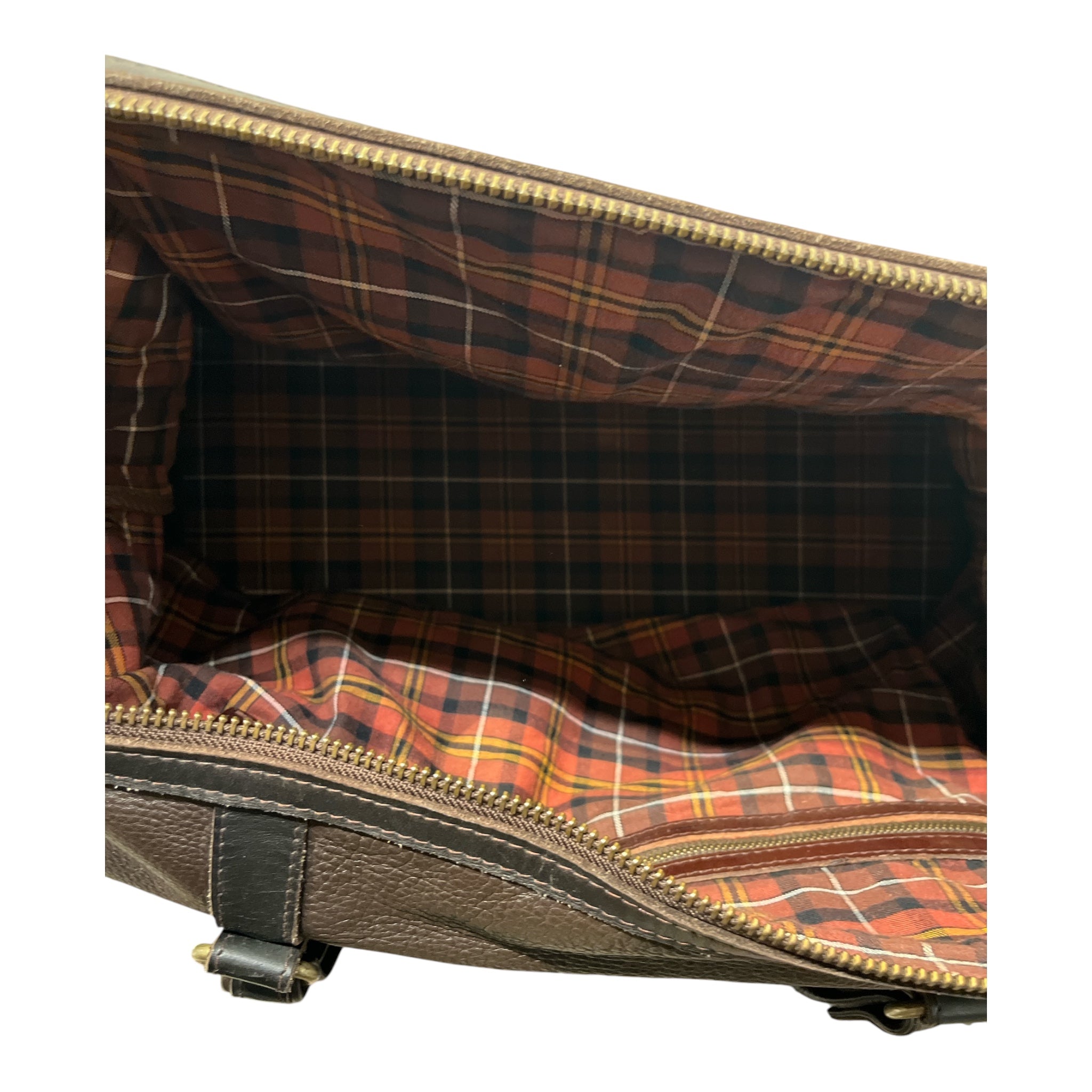 RODD&GUNN/Bag/Leather/BRW/DUFFLE BAG, PLAID INTERIOR view 4