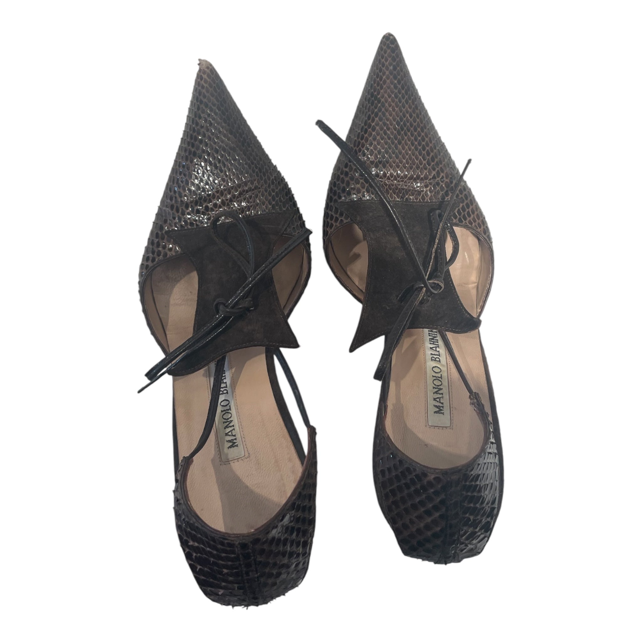 MANOLO BLAHNIK/Heels/EU 36/Animal Pattern/Leather/BRW/ view 3