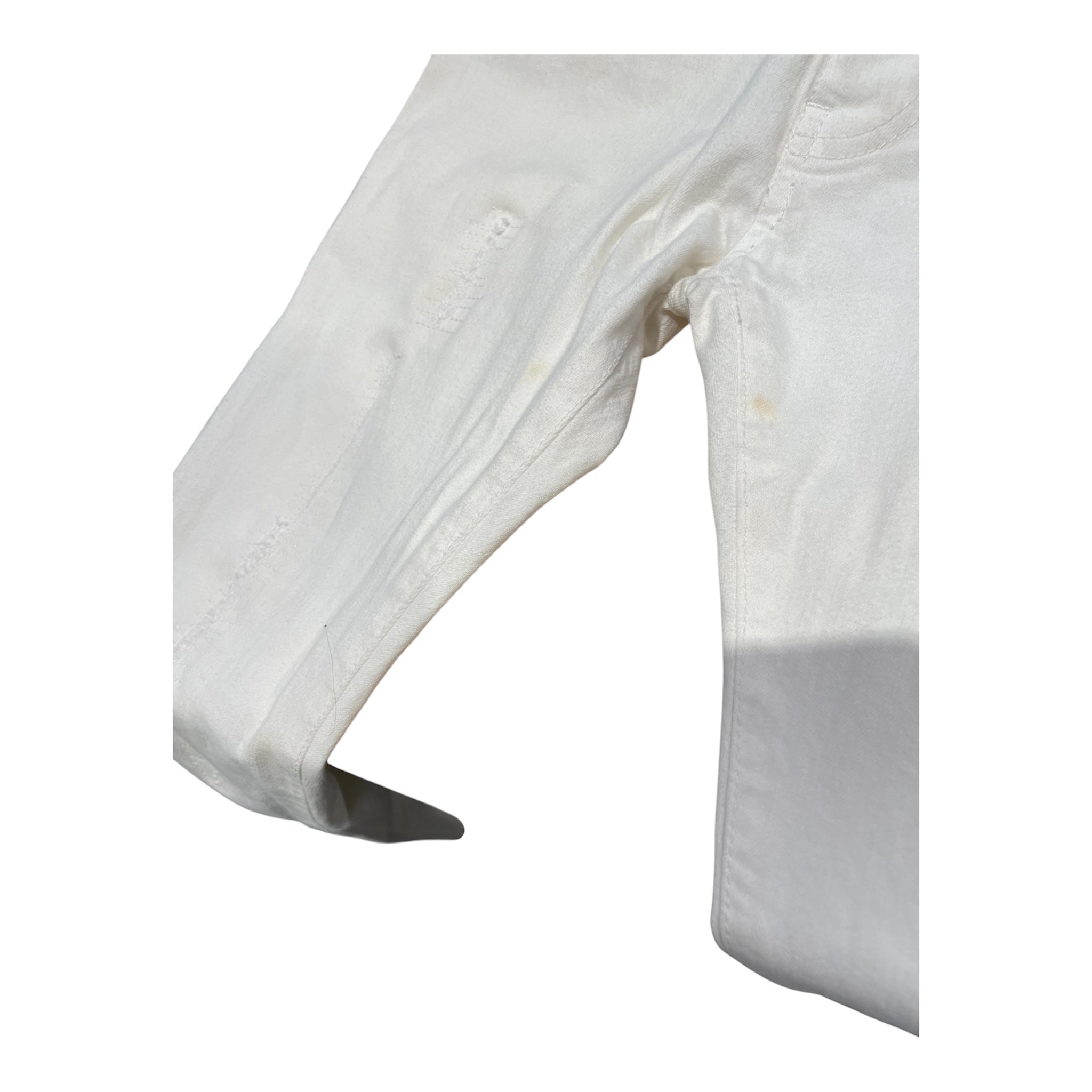 SAINT LAURENT/Skinny Pants/31/Cotton/WHT/RAW HEM view 6