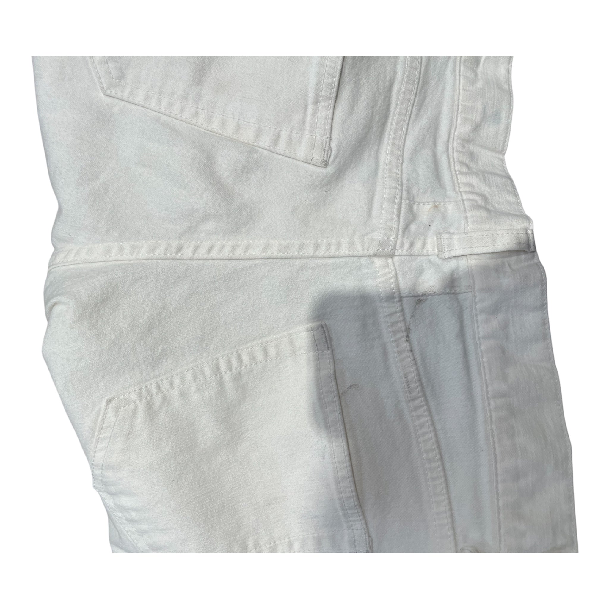 SAINT LAURENT/Skinny Pants/31/Cotton/WHT/RAW HEM view 7