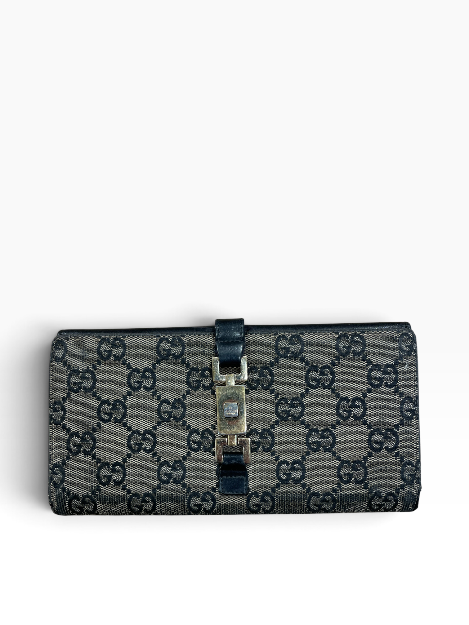 GUCCI/Long Wallet/Monogram/Cotton/KHK/L's/gold closure, y34m26t view 1