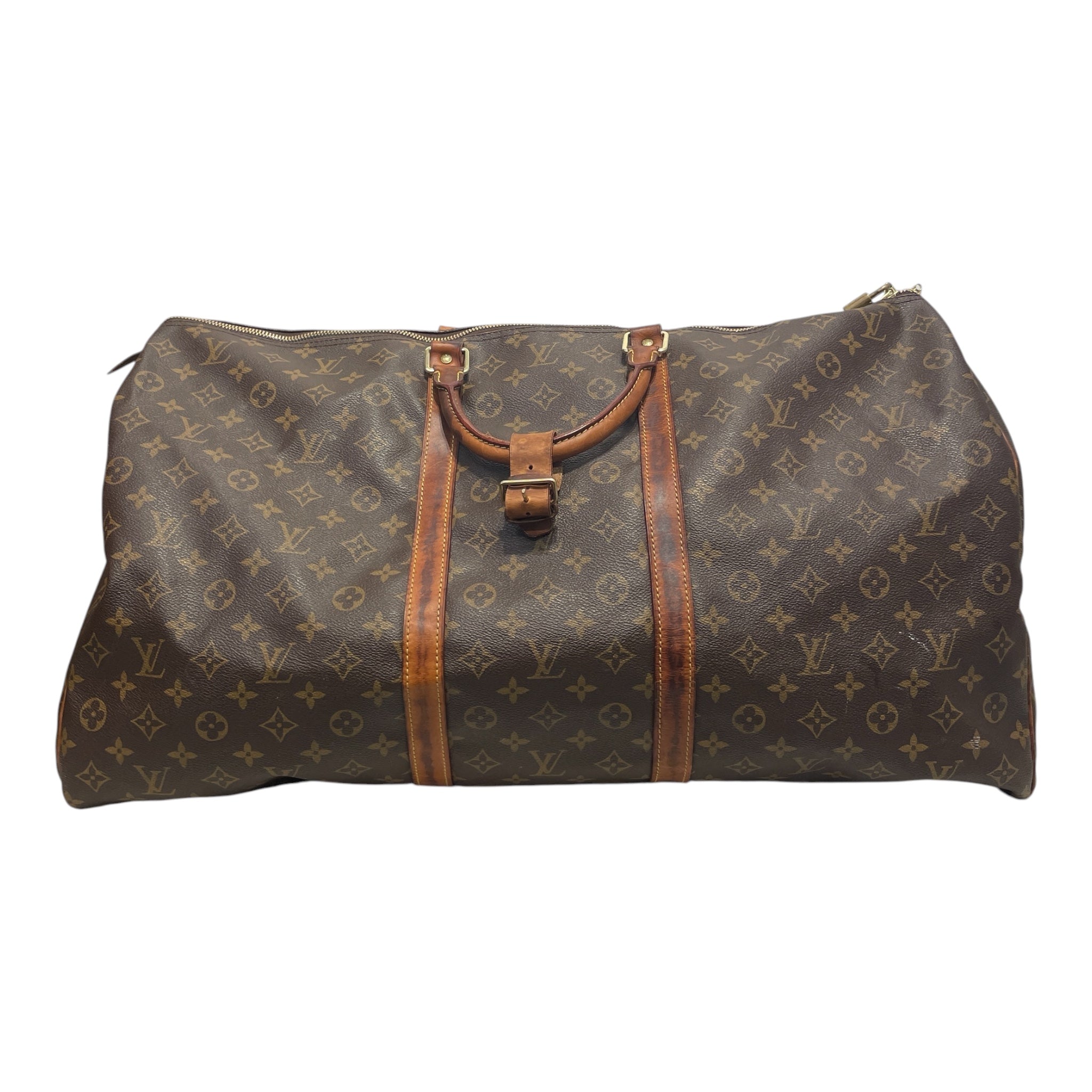 LOUIS VUITTON/Bag/Monogram/Leather/BRW/KEEPALL