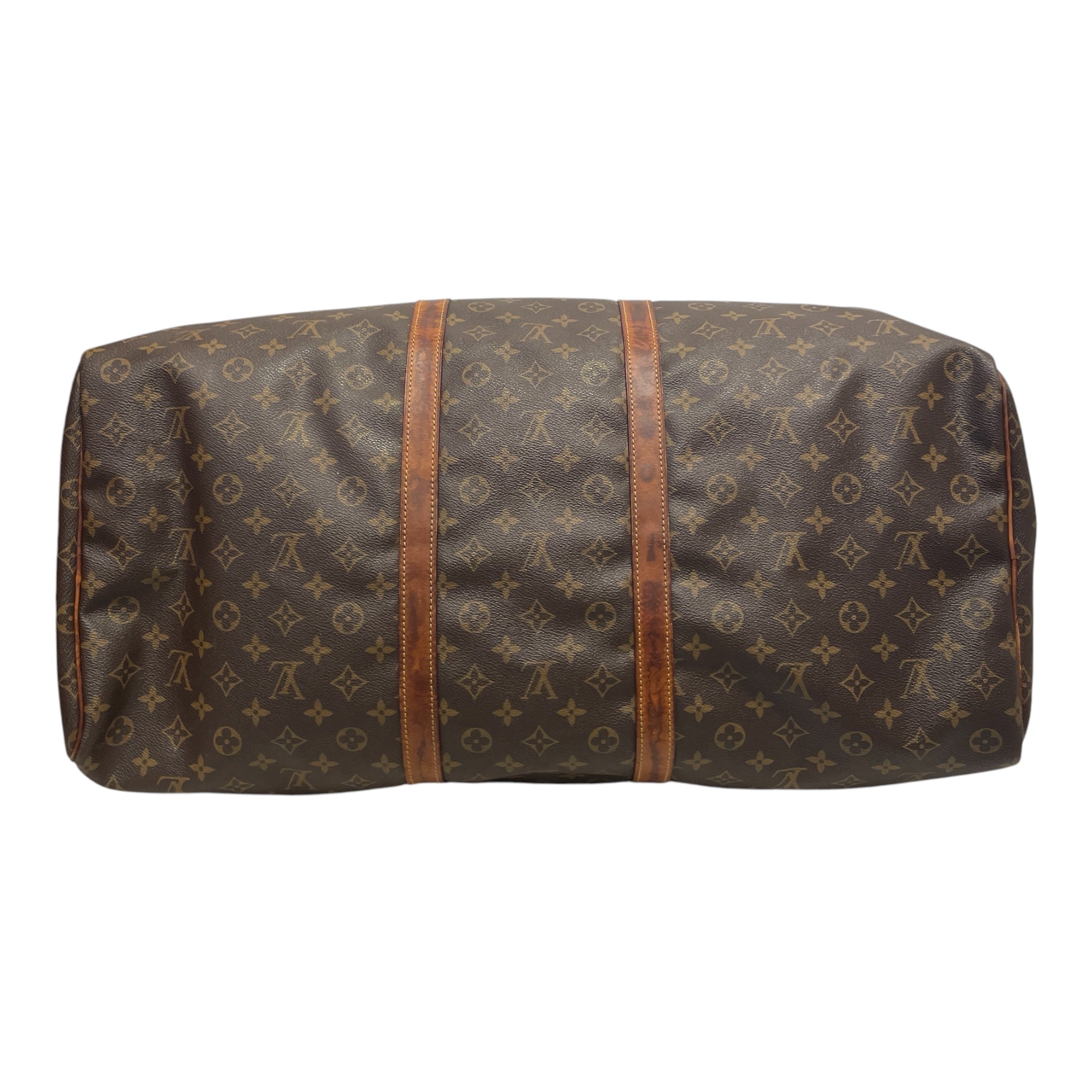 LOUIS VUITTON/Bag/Monogram/Leather/BRW/KEEPALL view 3
