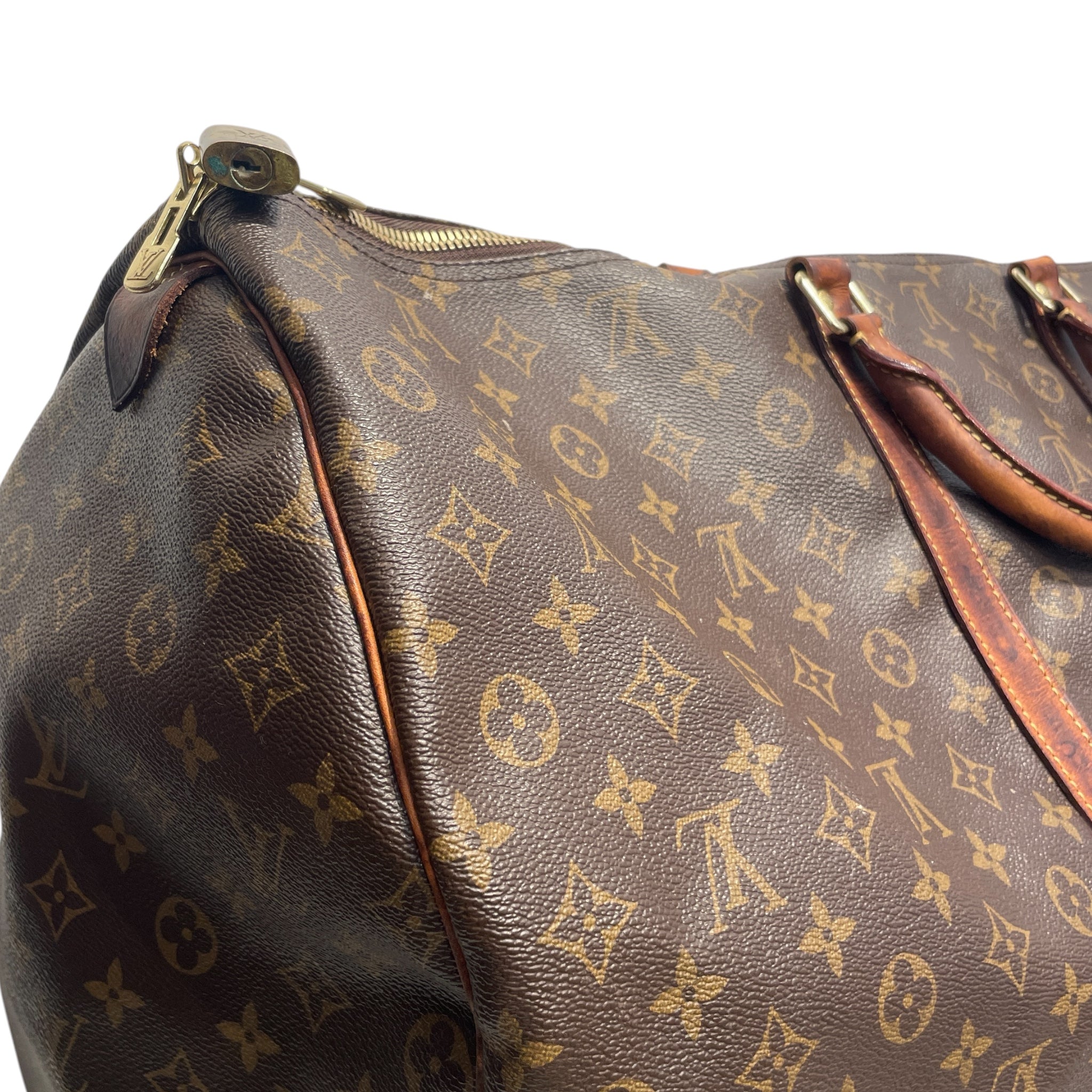 LOUIS VUITTON/Bag/Monogram/Leather/BRW/KEEPALL view 5
