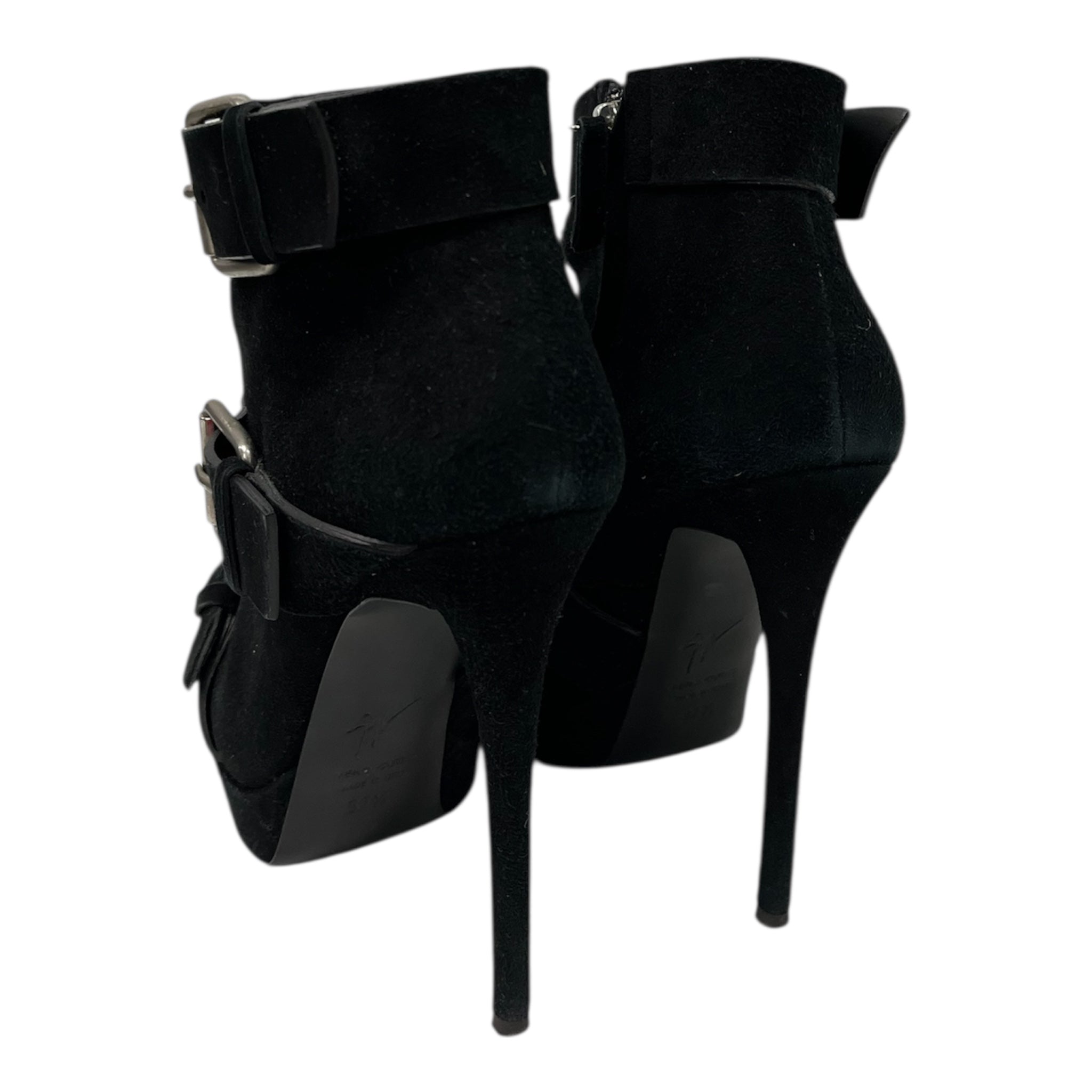 Giuseppe Zanotti/Heels/EU 37.5/Suede/BLK/BLACK BUCKLE PLATFORM HEEL view 2