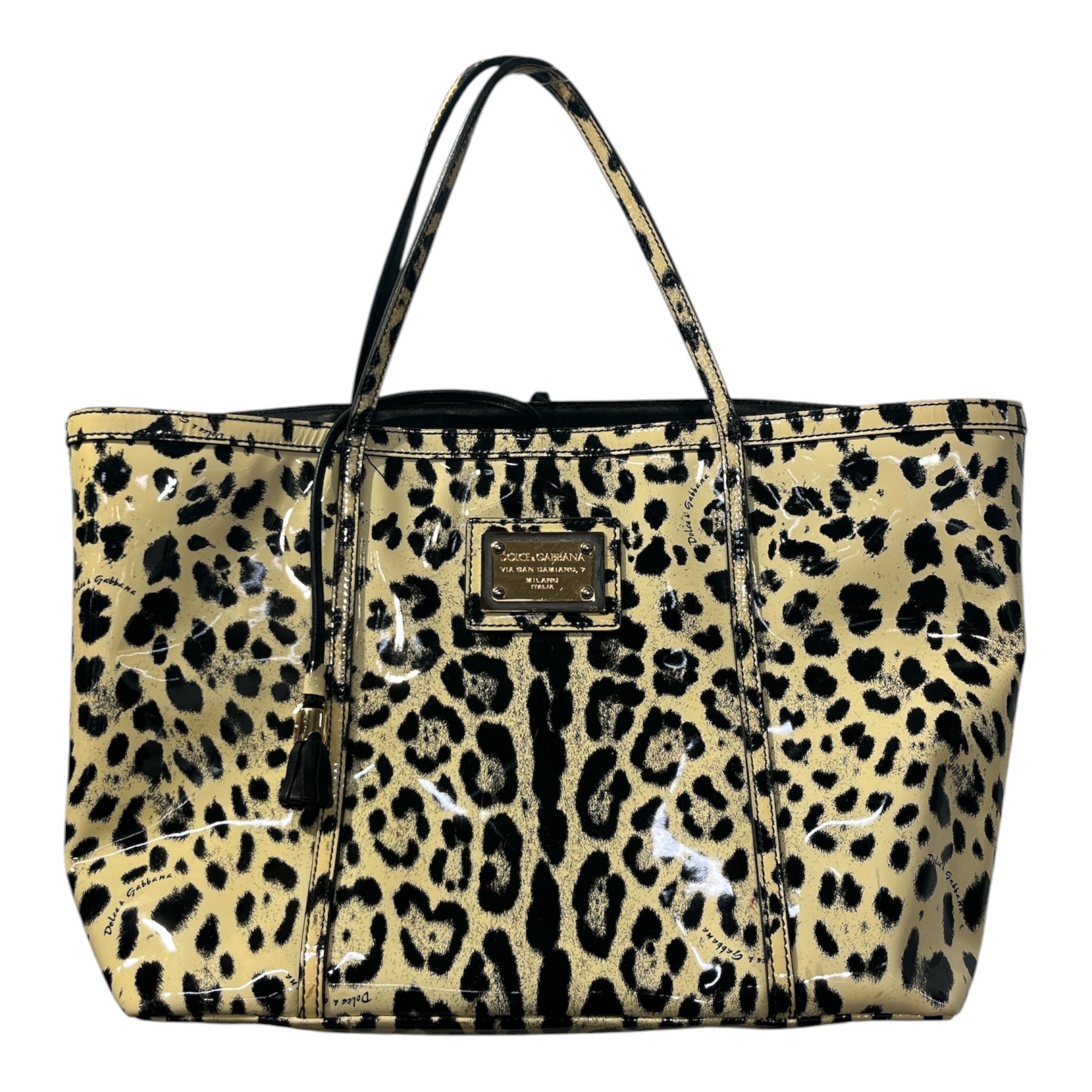 DOLCE&GABBANA/Tote Bag/Leopard/Leather/MLT/PATENT LEATHER TOTE view 1