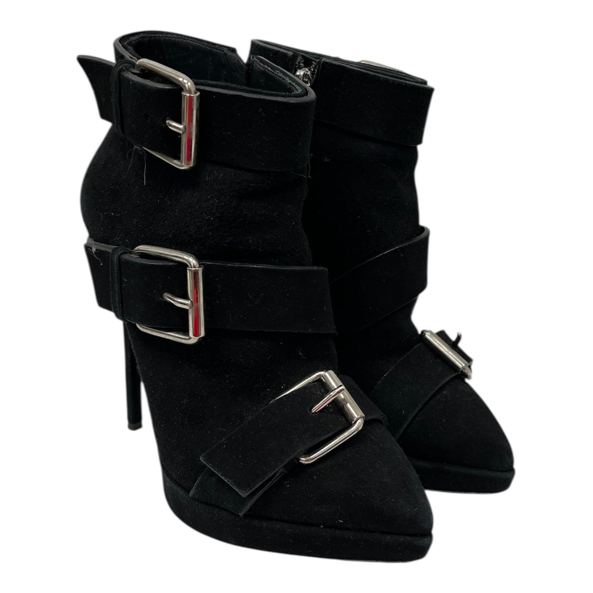 Giuseppe Zanotti/Heels/EU 37.5/Suede/BLK/BLACK BUCKLE PLATFORM HEEL view 1