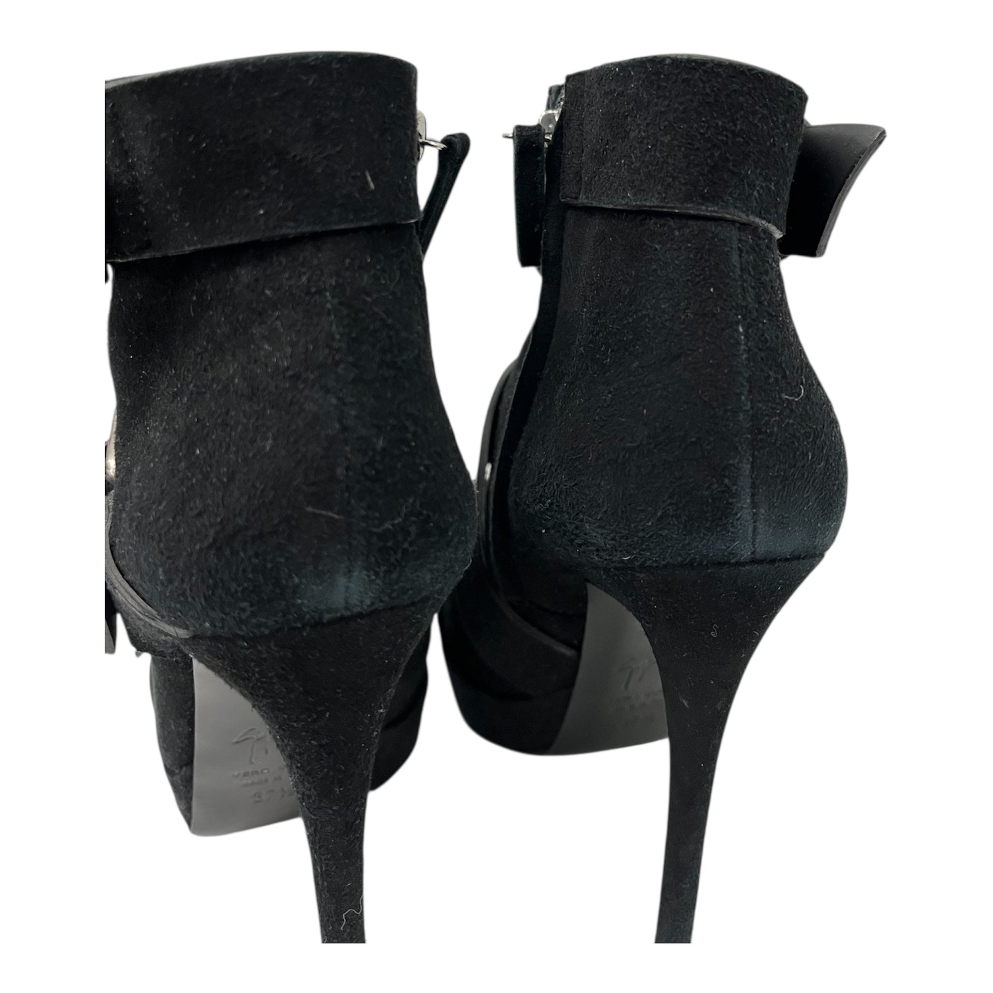 Giuseppe Zanotti/Heels/EU 37.5/Suede/BLK/BLACK BUCKLE PLATFORM HEEL view 4