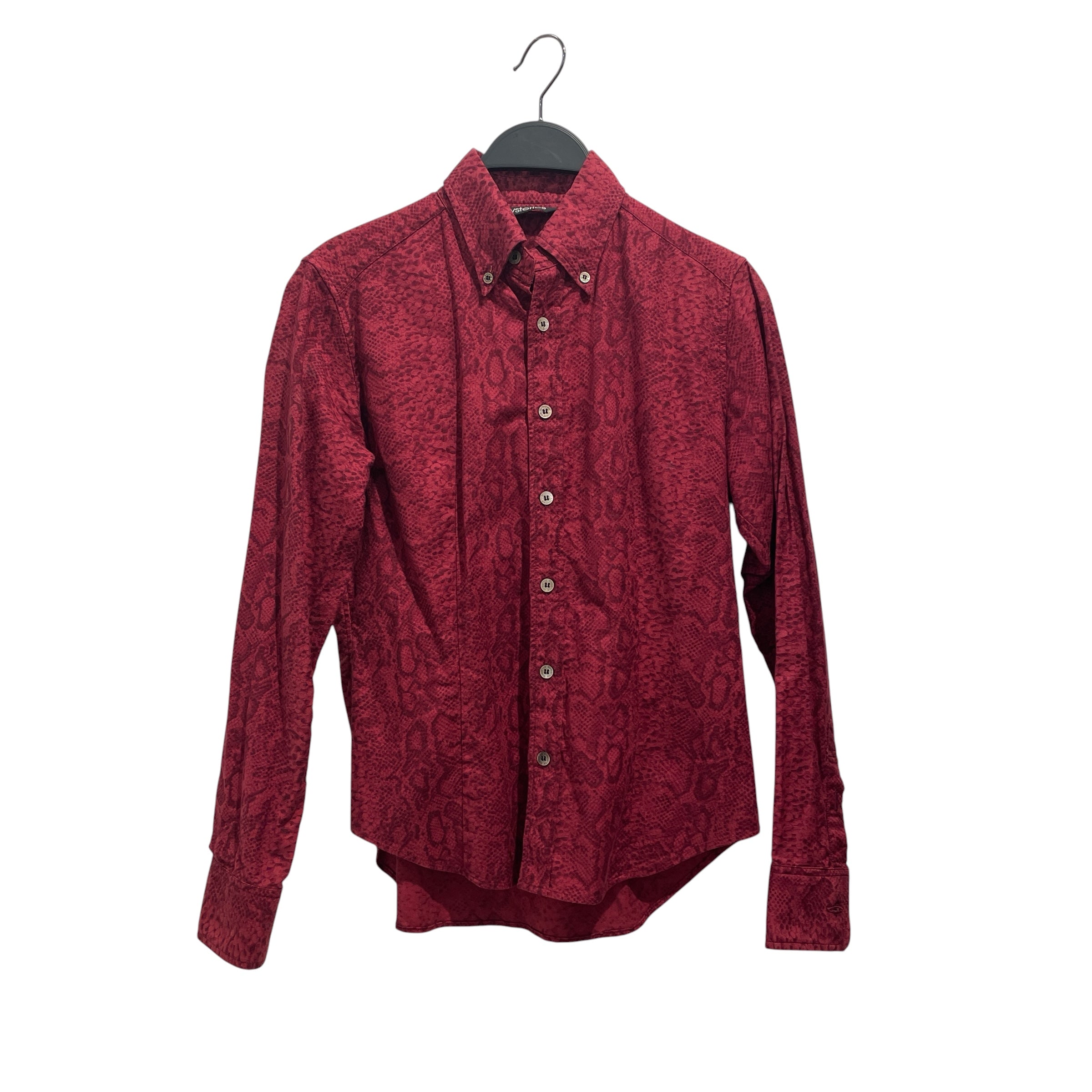 HYSTERIC GLAMOUR/LS Shirt/FREE/Animal Pattern/Cotton/RED/SNAKESKIN LS SHIRT view 1
