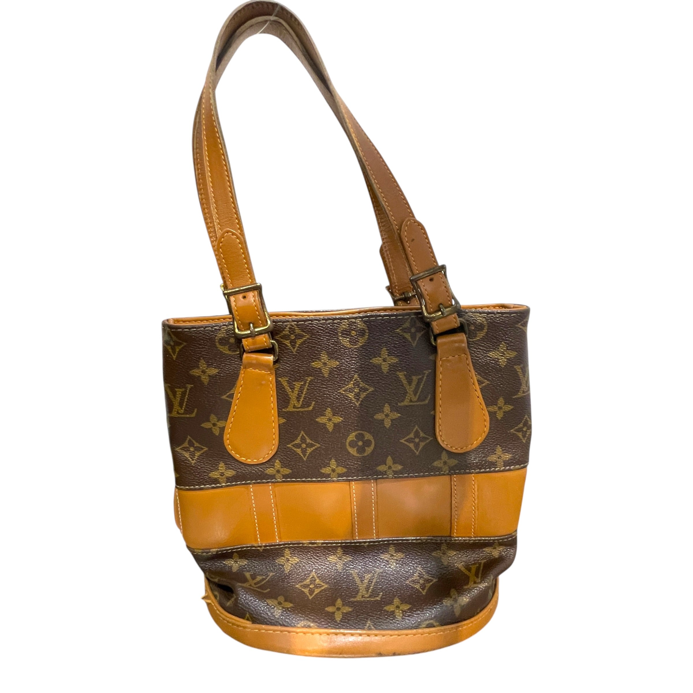 LOUIS VUITTON/Hand Bag/Monogram/Leather/BRW/Monogram Bucket PM view 3